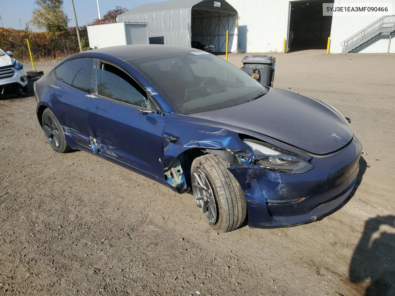 2021 Tesla Model 3 VIN: 5YJ3E1EA3MF090466 Lot: 76010604