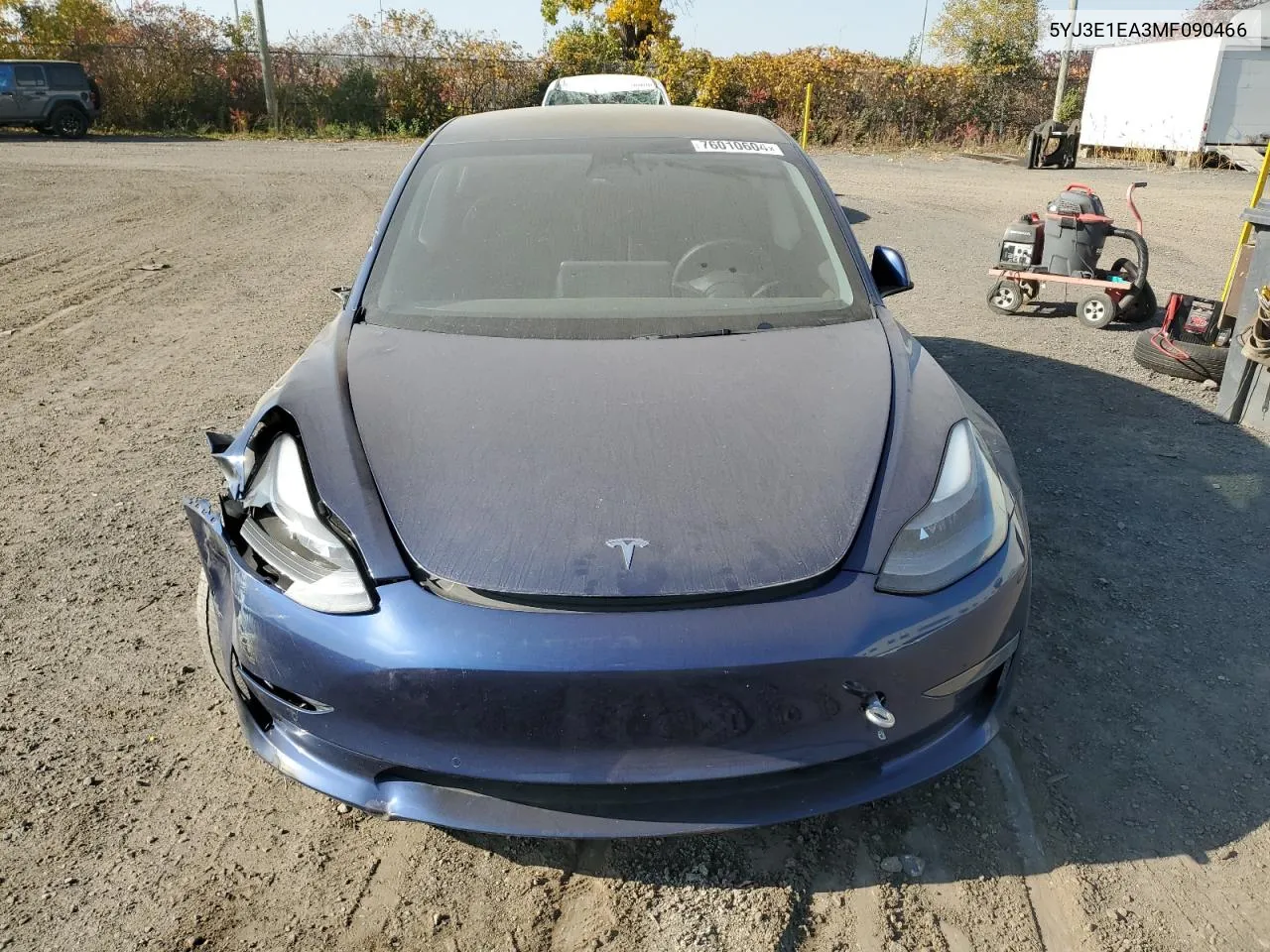 2021 Tesla Model 3 VIN: 5YJ3E1EA3MF090466 Lot: 76010604