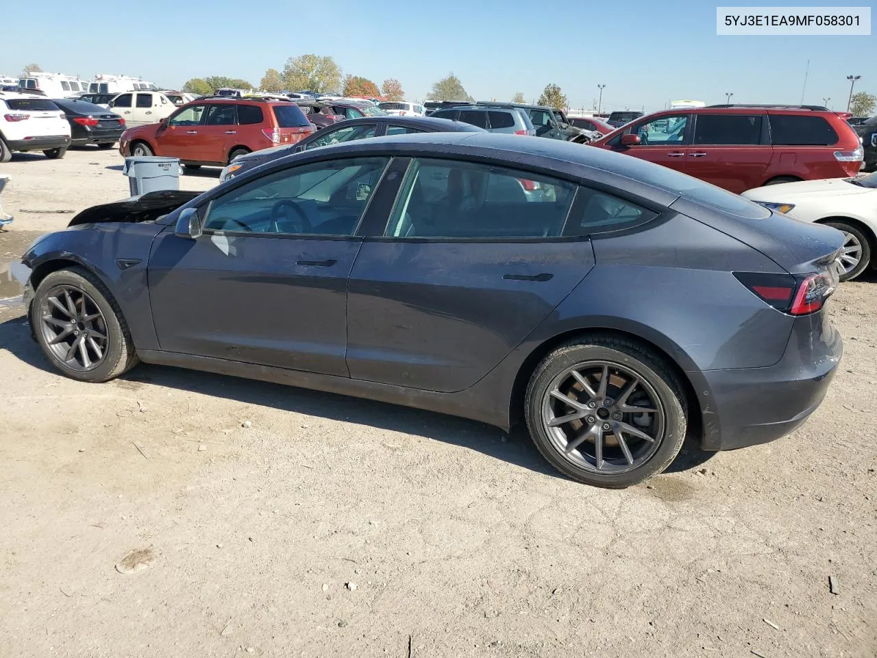 2021 Tesla Model 3 VIN: 5YJ3E1EA9MF058301 Lot: 76025424