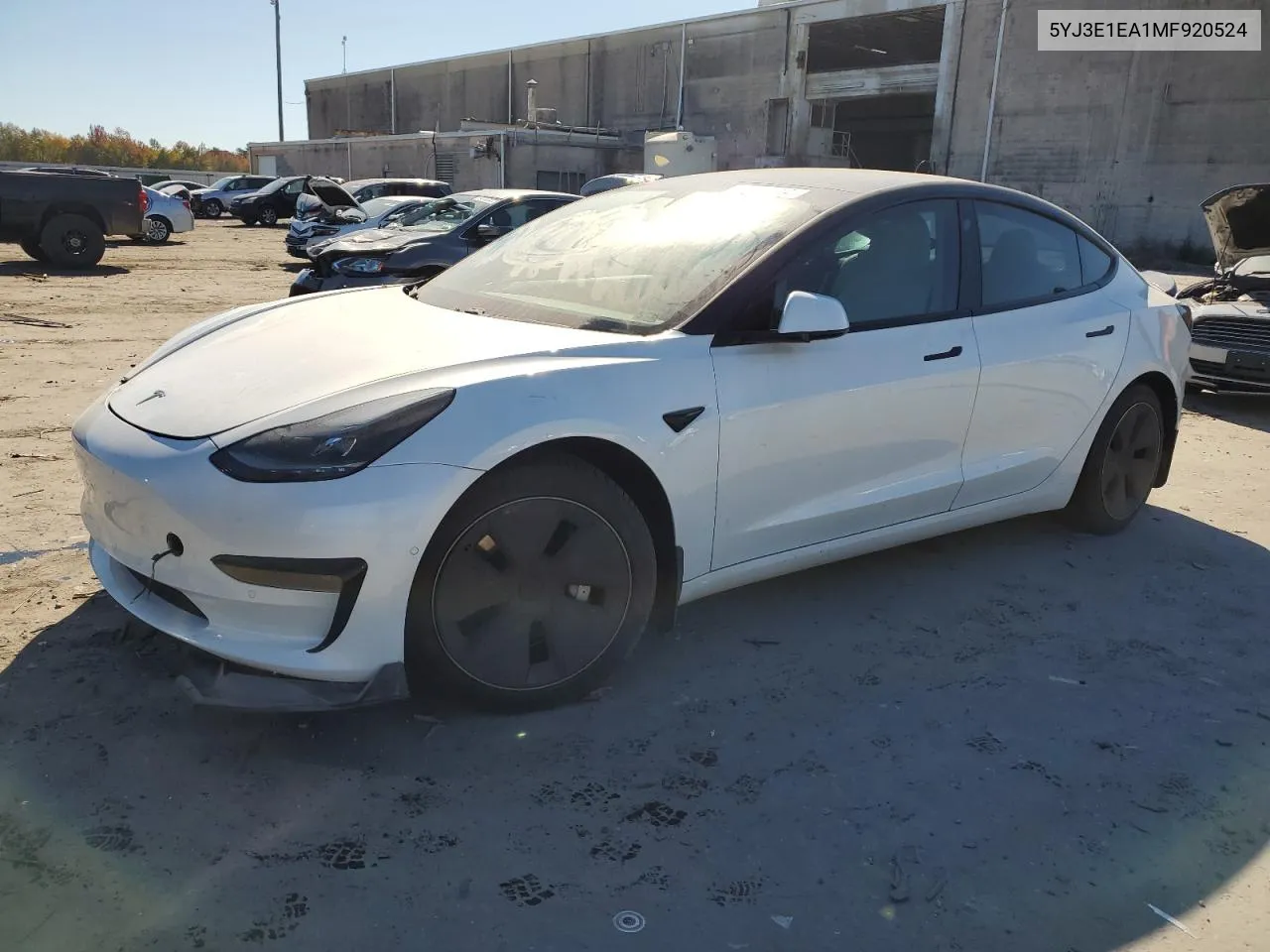 2021 Tesla Model 3 VIN: 5YJ3E1EA1MF920524 Lot: 76401514