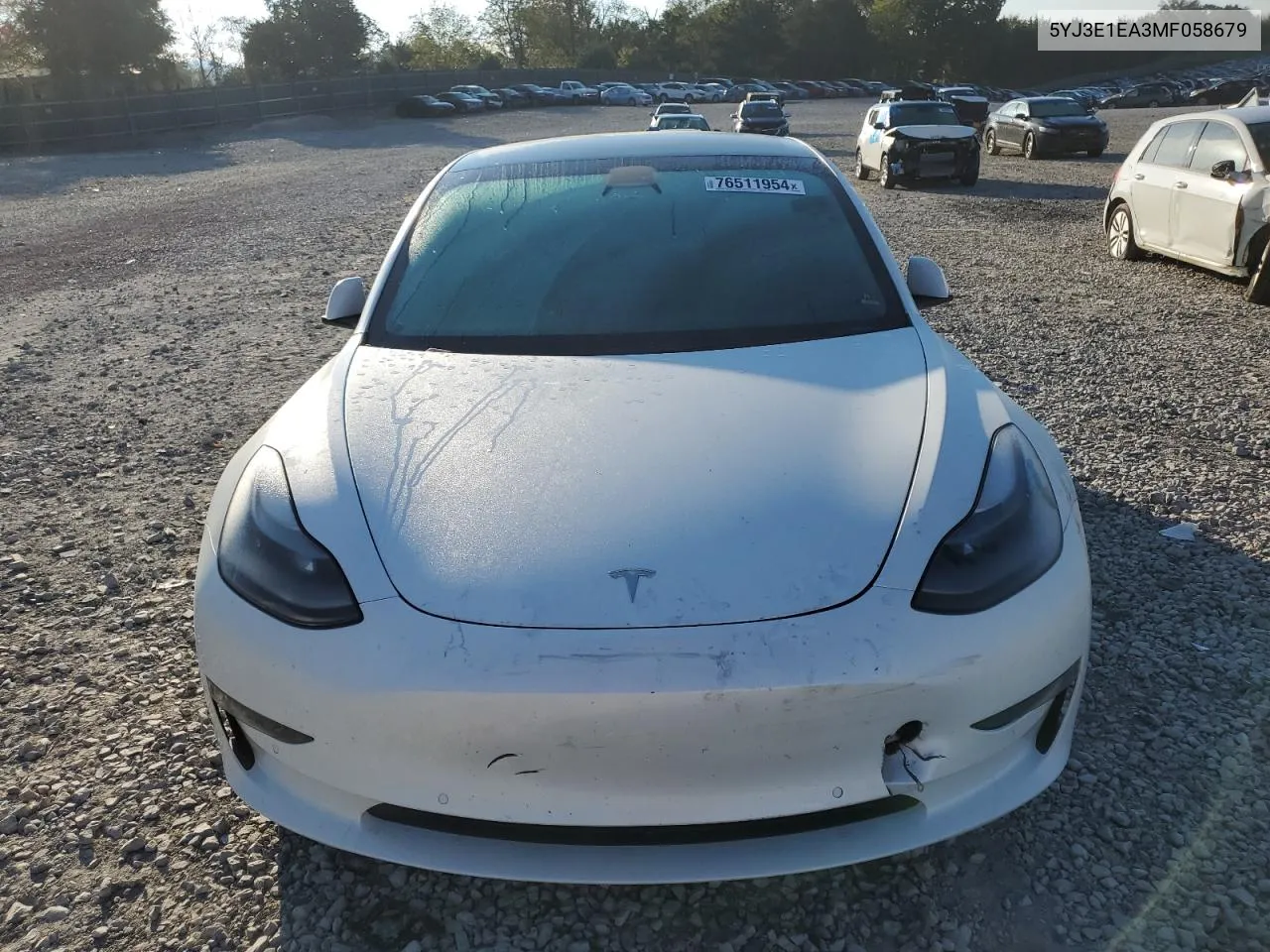 2021 Tesla Model 3 VIN: 5YJ3E1EA3MF058679 Lot: 76511954