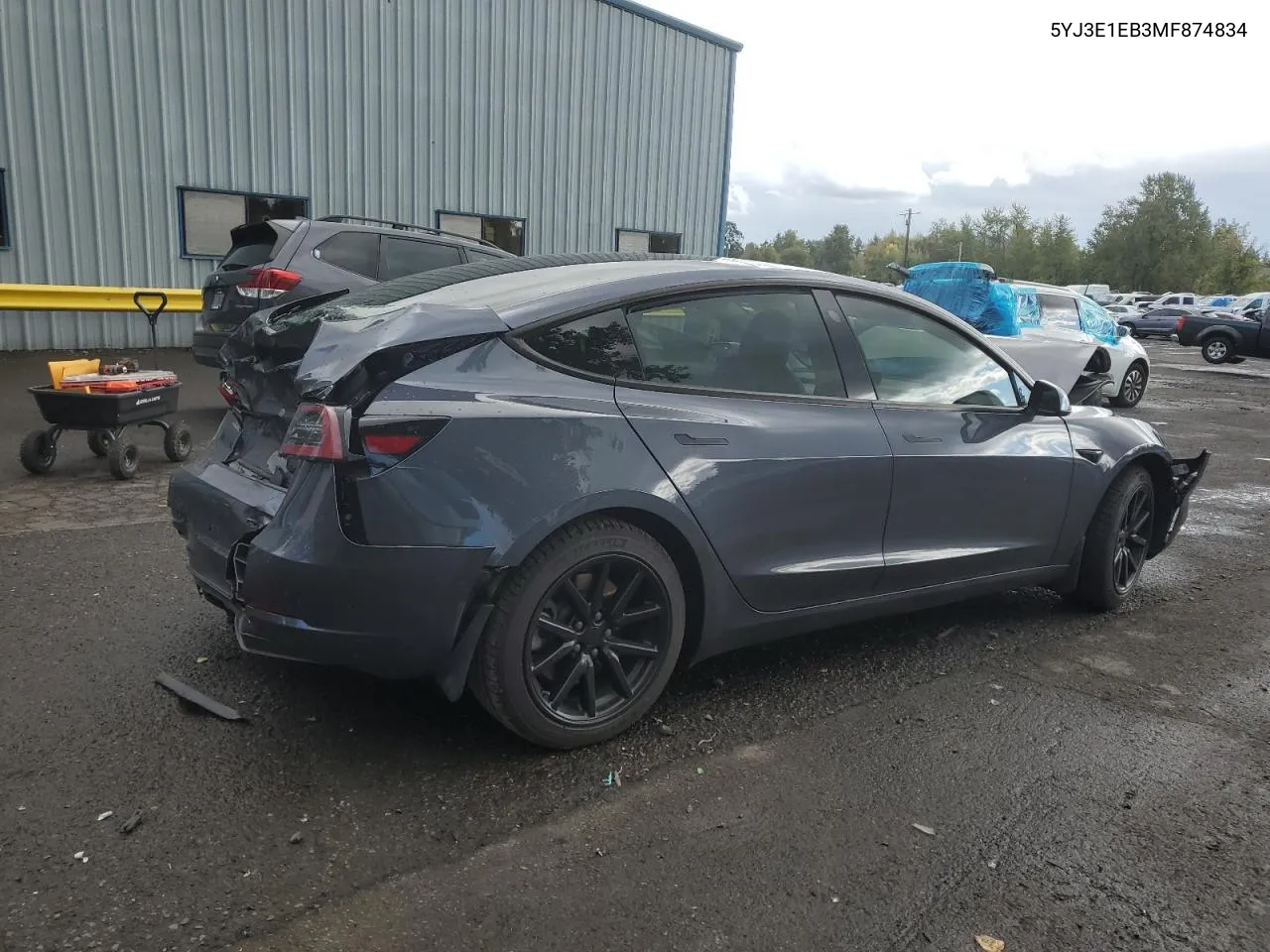 2021 Tesla Model 3 VIN: 5YJ3E1EB3MF874834 Lot: 76552344