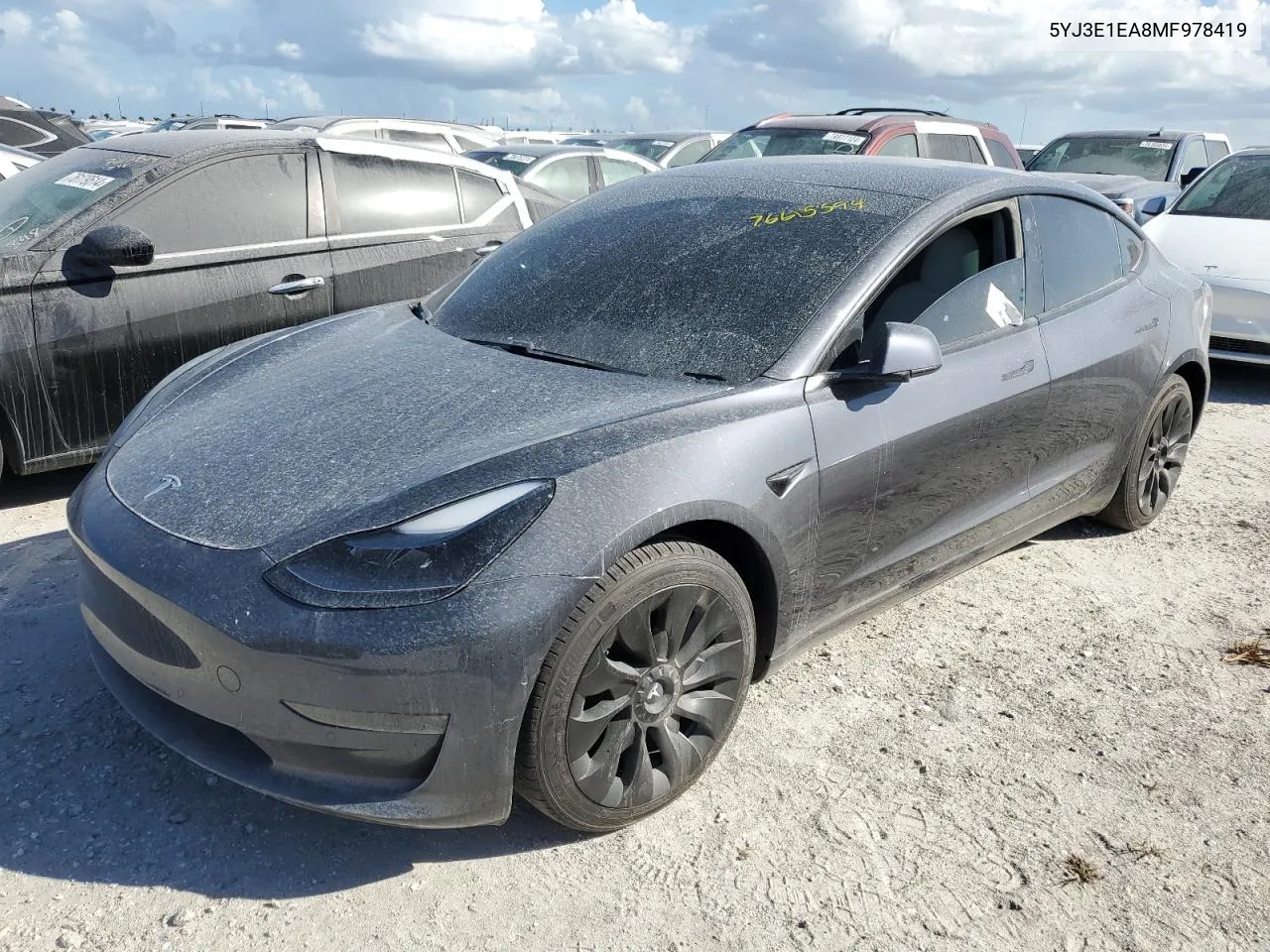 2021 Tesla Model 3 VIN: 5YJ3E1EA8MF978419 Lot: 76615594