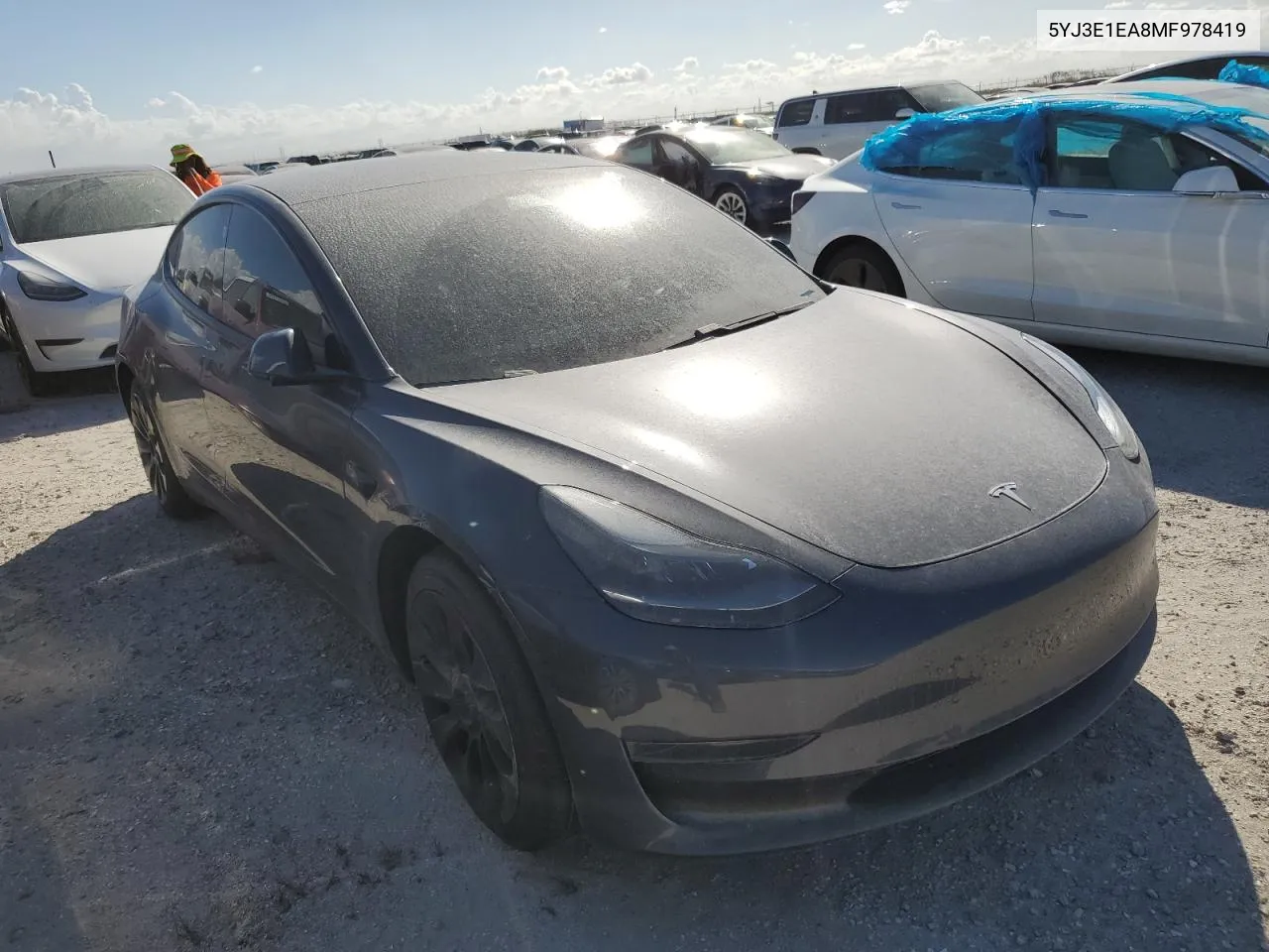 2021 Tesla Model 3 VIN: 5YJ3E1EA8MF978419 Lot: 76615594