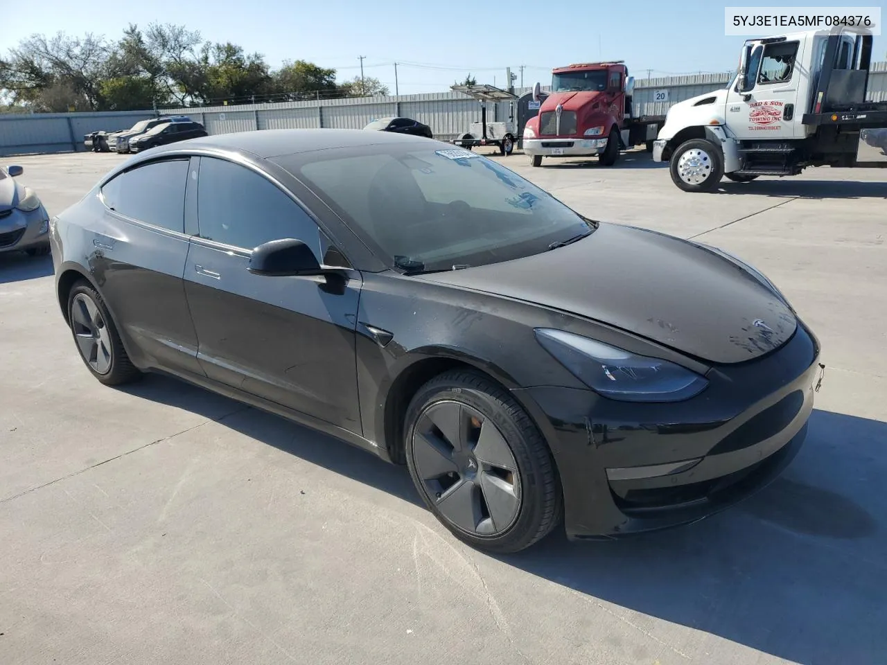 2021 Tesla Model 3 VIN: 5YJ3E1EA5MF084376 Lot: 76620104