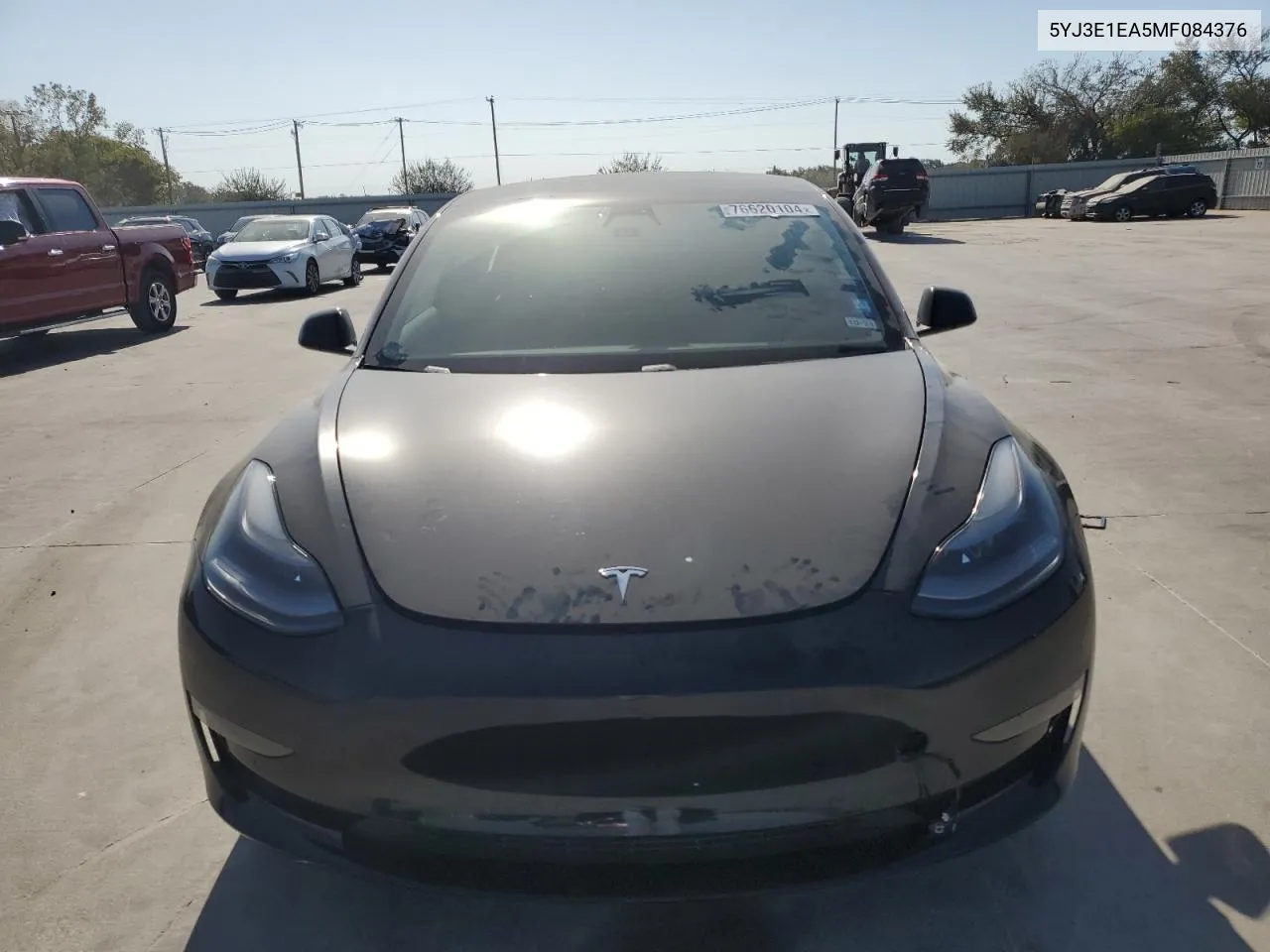 2021 Tesla Model 3 VIN: 5YJ3E1EA5MF084376 Lot: 76620104