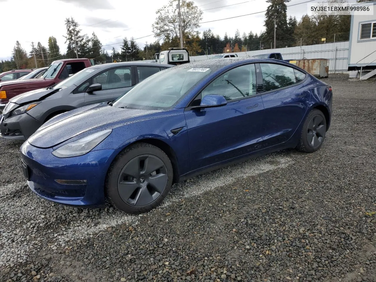 2021 Tesla Model 3 VIN: 5YJ3E1EBXMF998986 Lot: 76631744