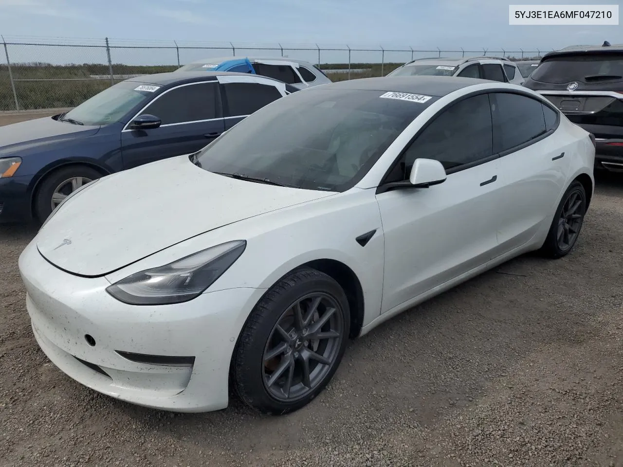 2021 Tesla Model 3 VIN: 5YJ3E1EA6MF047210 Lot: 76691554