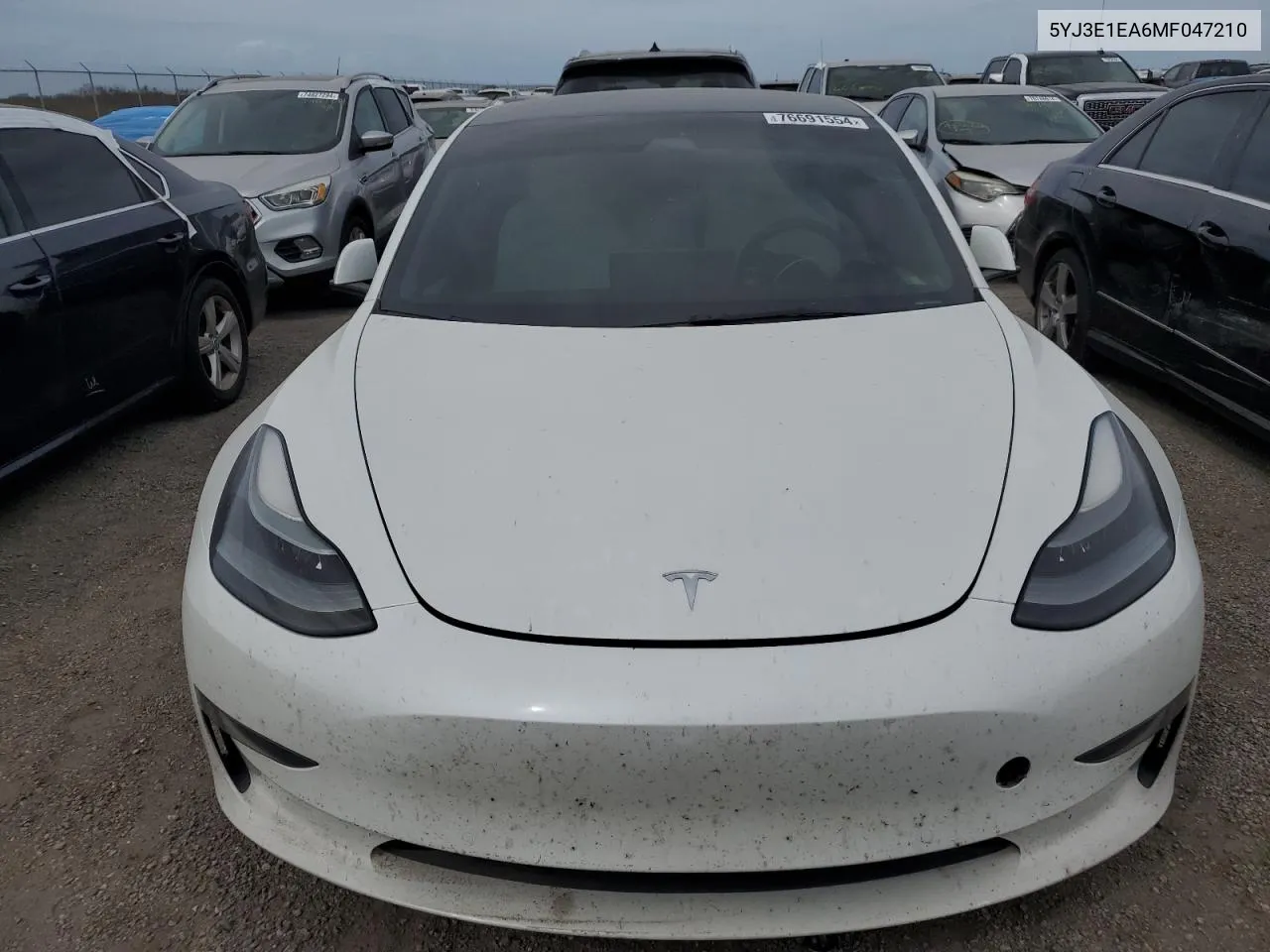 2021 Tesla Model 3 VIN: 5YJ3E1EA6MF047210 Lot: 76691554