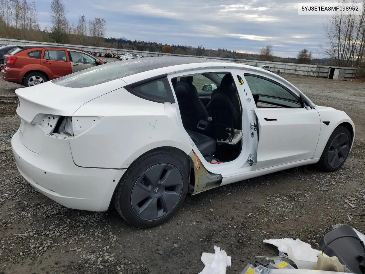 2021 Tesla Model 3 VIN: 5YJ3E1EA8MF098952 Lot: 76699804