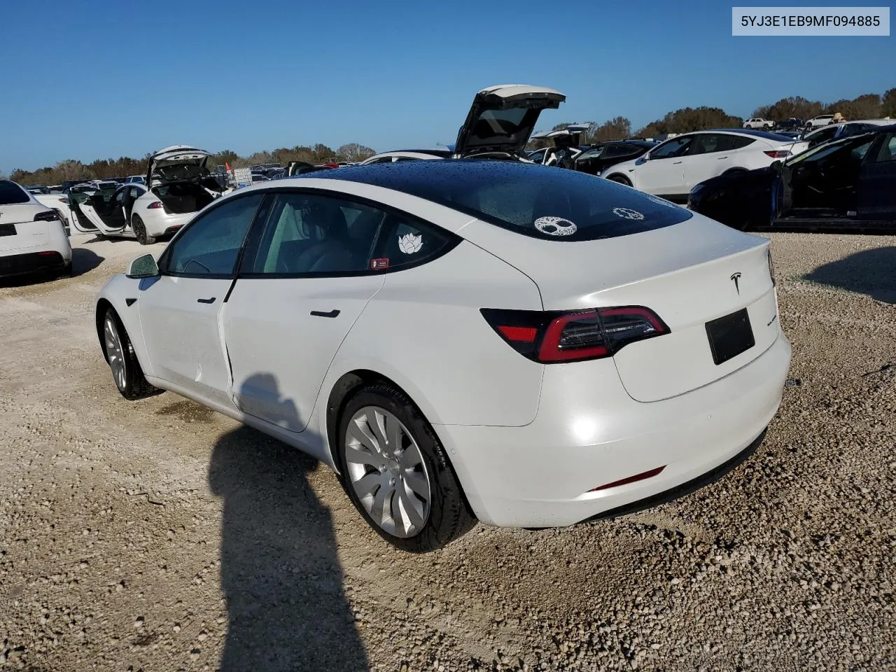 2021 Tesla Model 3 VIN: 5YJ3E1EB9MF094885 Lot: 76740634