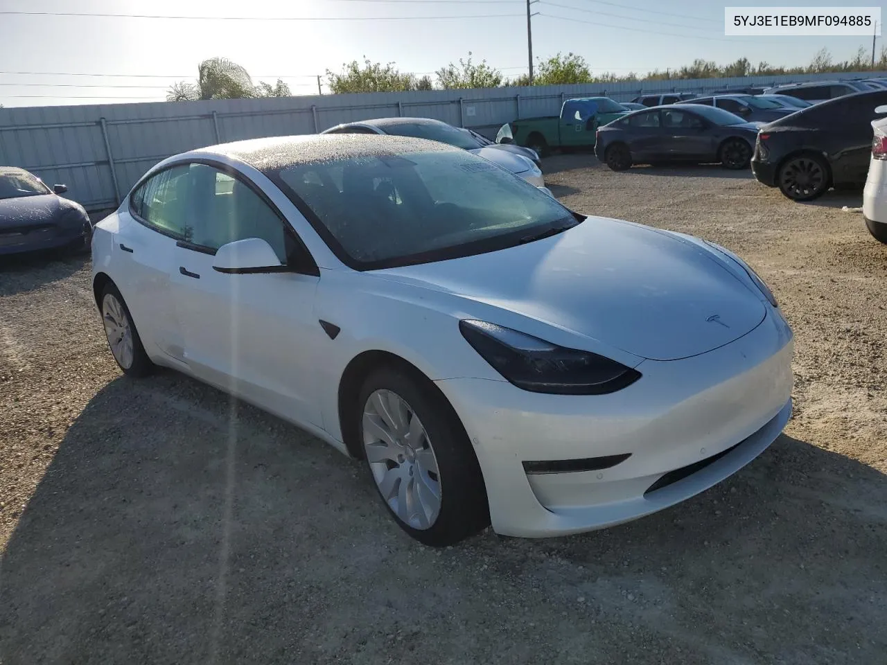 2021 Tesla Model 3 VIN: 5YJ3E1EB9MF094885 Lot: 76740634