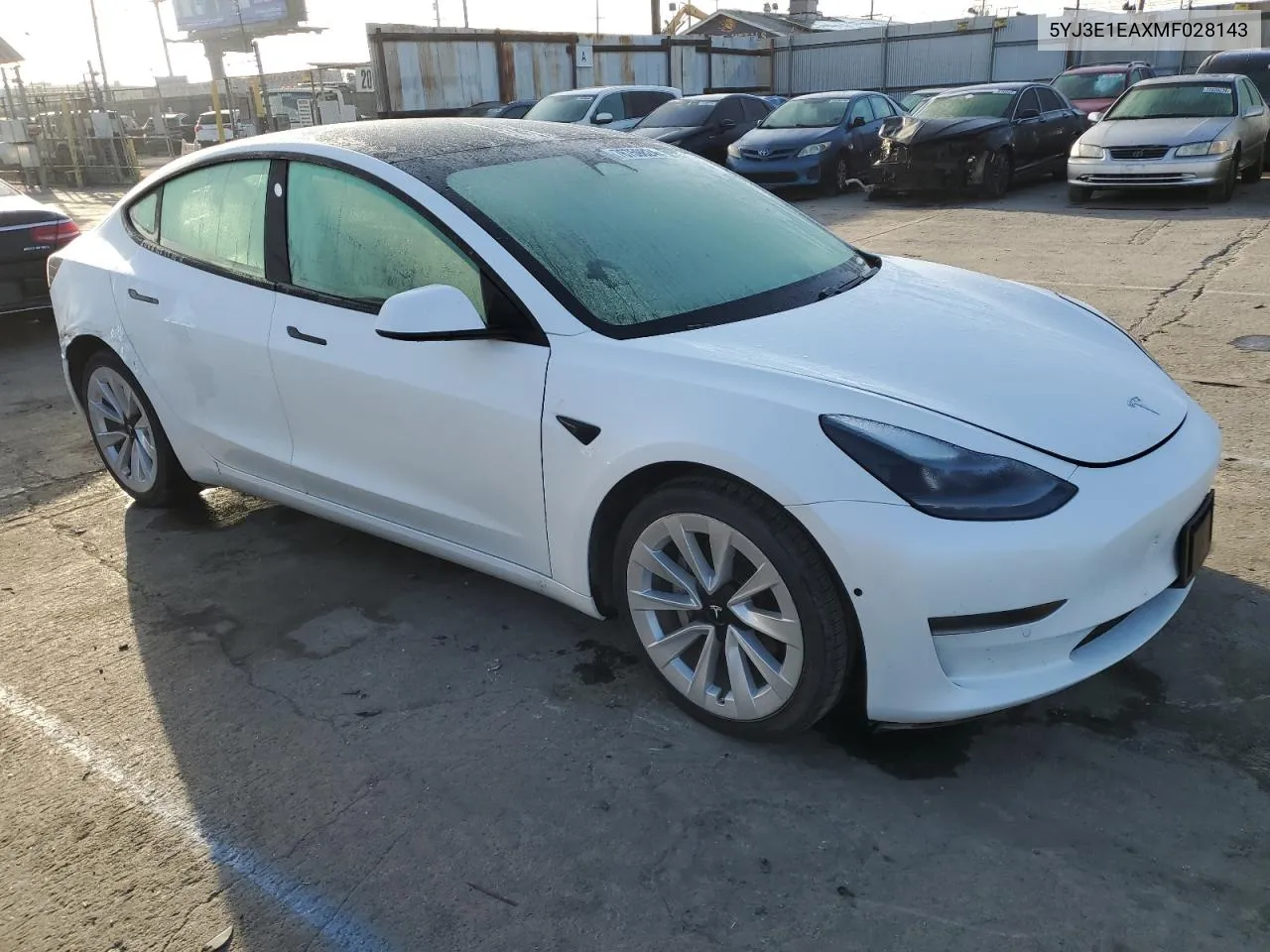 2021 Tesla Model 3 VIN: 5YJ3E1EAXMF028143 Lot: 76759824