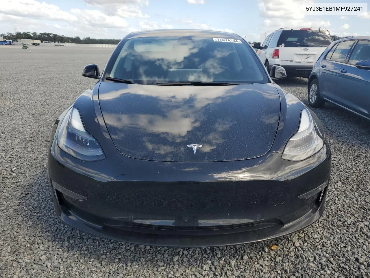 2021 Tesla Model 3 VIN: 5YJ3E1EB1MF927241 Lot: 76874744