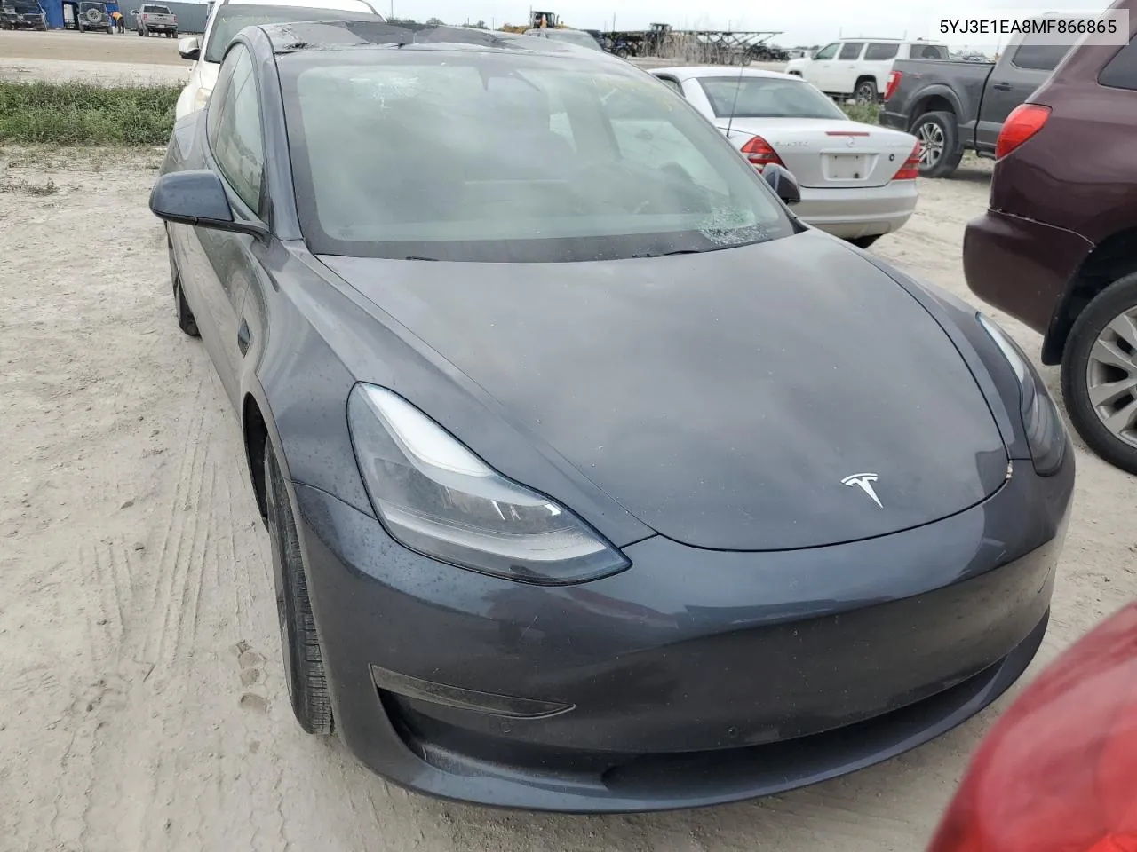 2021 Tesla Model 3 VIN: 5YJ3E1EA8MF866865 Lot: 76937474