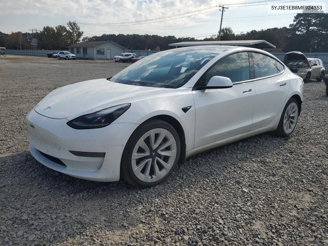 2021 Tesla Model 3 VIN: 5YJ3E1EB8MF924353 Lot: 77005204