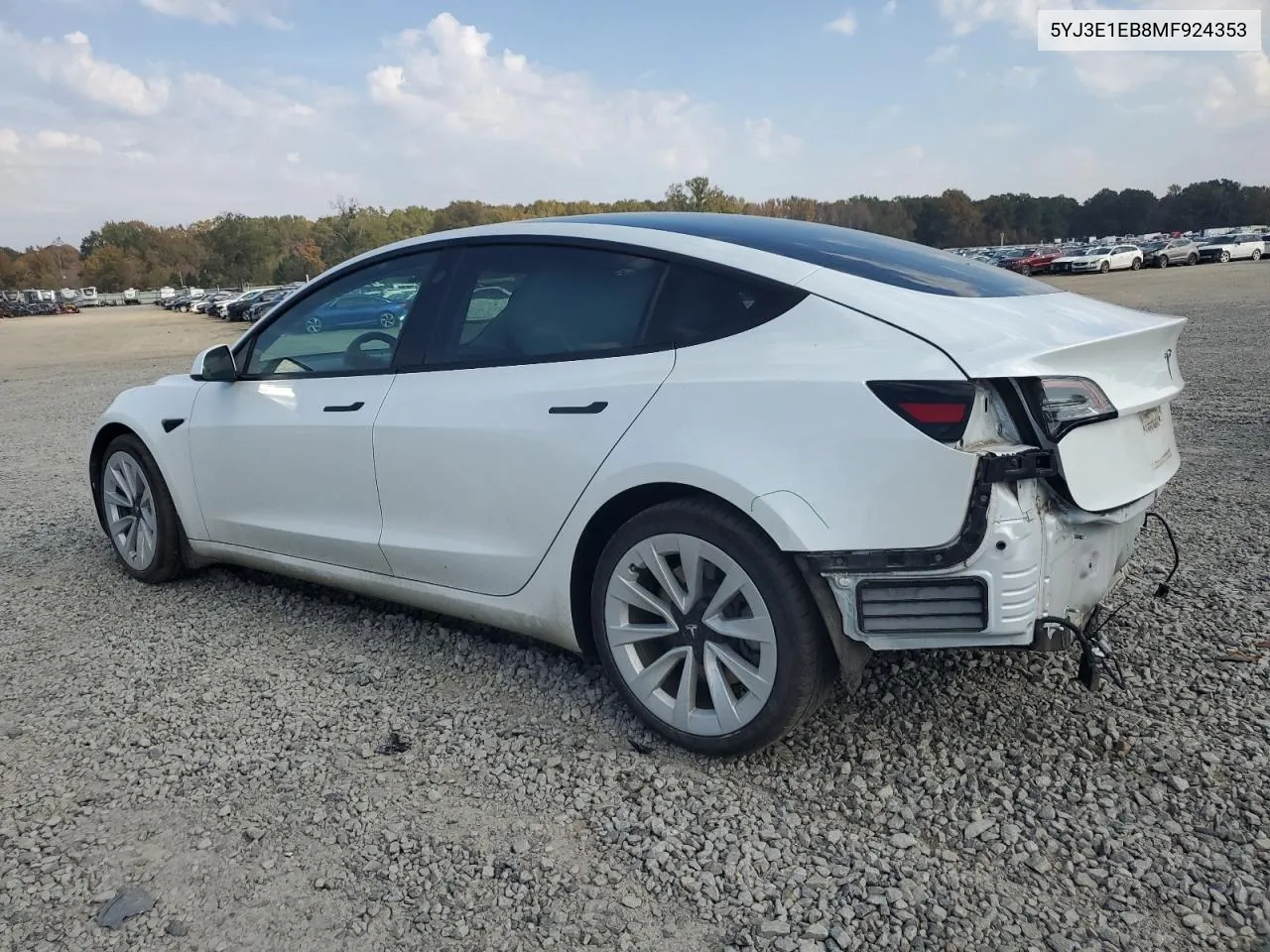 2021 Tesla Model 3 VIN: 5YJ3E1EB8MF924353 Lot: 77005204