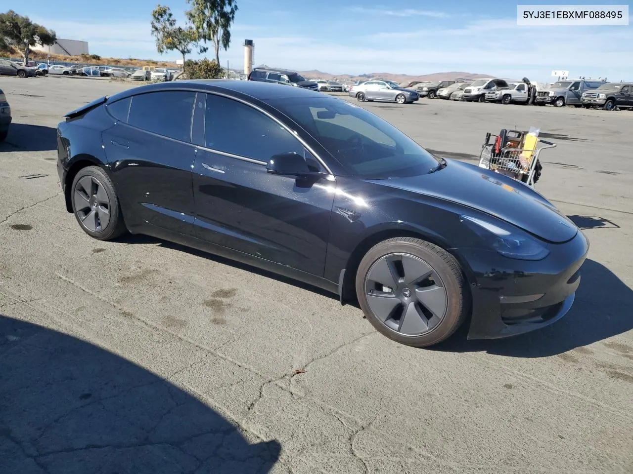 2021 Tesla Model 3 VIN: 5YJ3E1EBXMF088495 Lot: 77016804