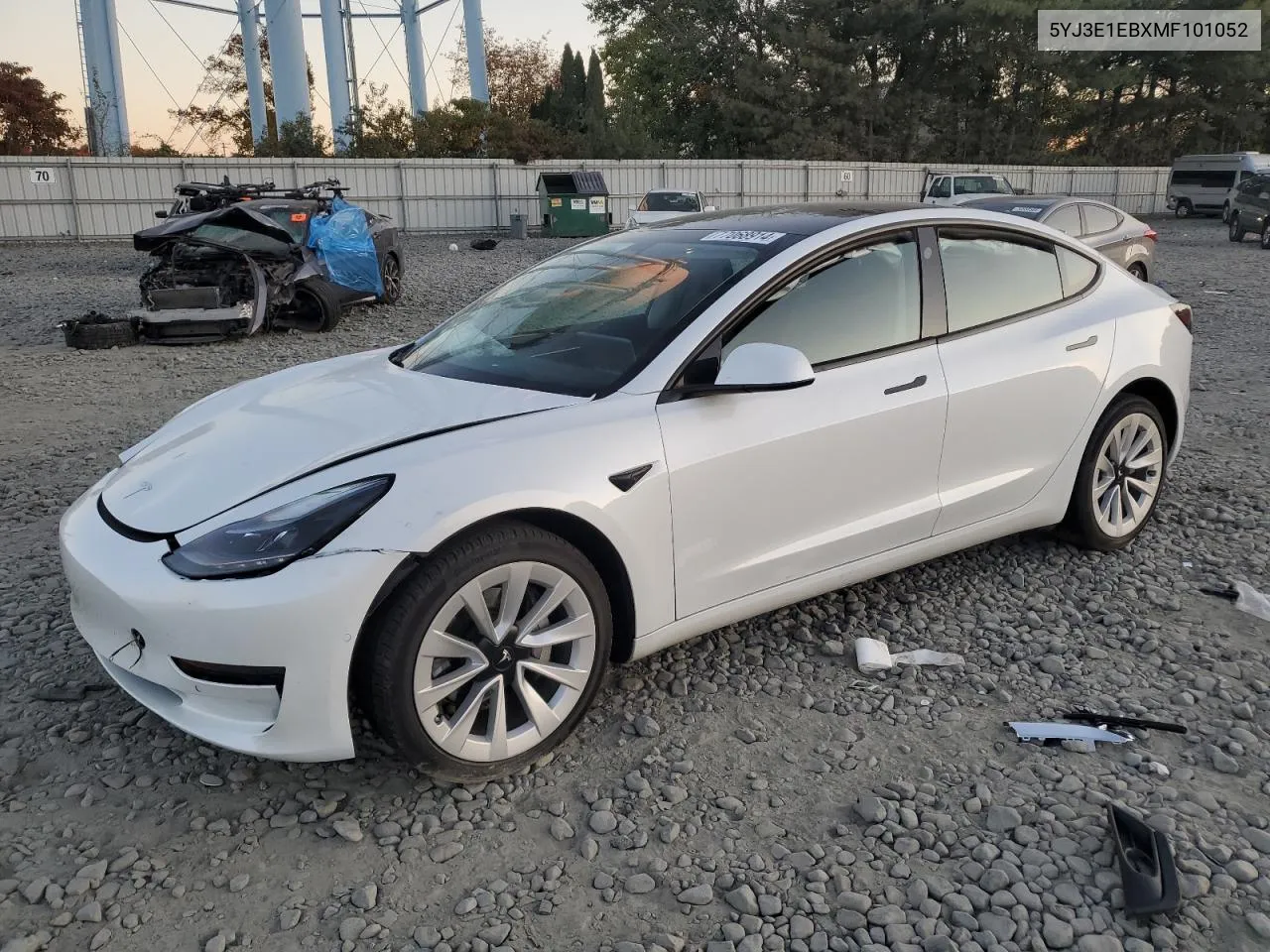 2021 Tesla Model 3 VIN: 5YJ3E1EBXMF101052 Lot: 77068914