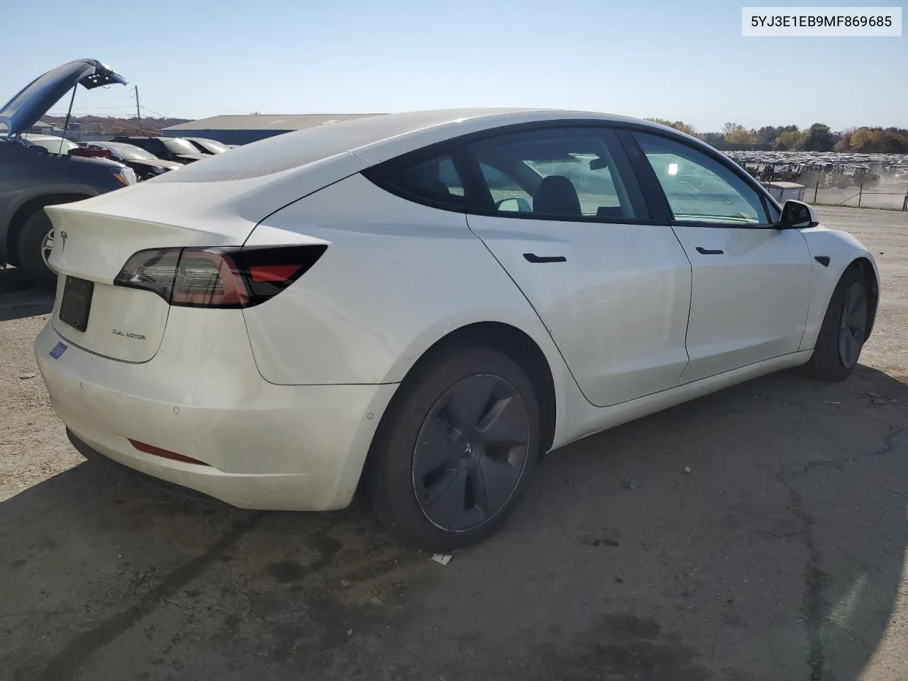 2021 Tesla Model 3 VIN: 5YJ3E1EB9MF869685 Lot: 77217634