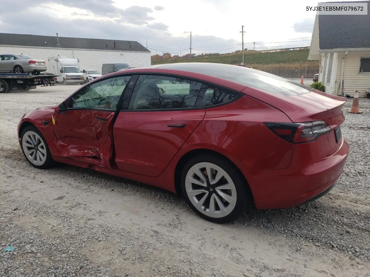 2021 Tesla Model 3 VIN: 5YJ3E1EB5MF079672 Lot: 77353774