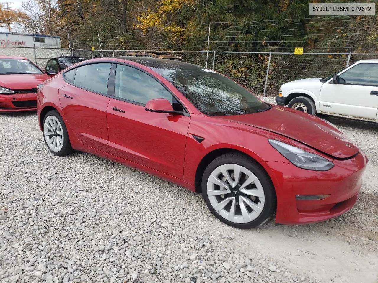 2021 Tesla Model 3 VIN: 5YJ3E1EB5MF079672 Lot: 77353774