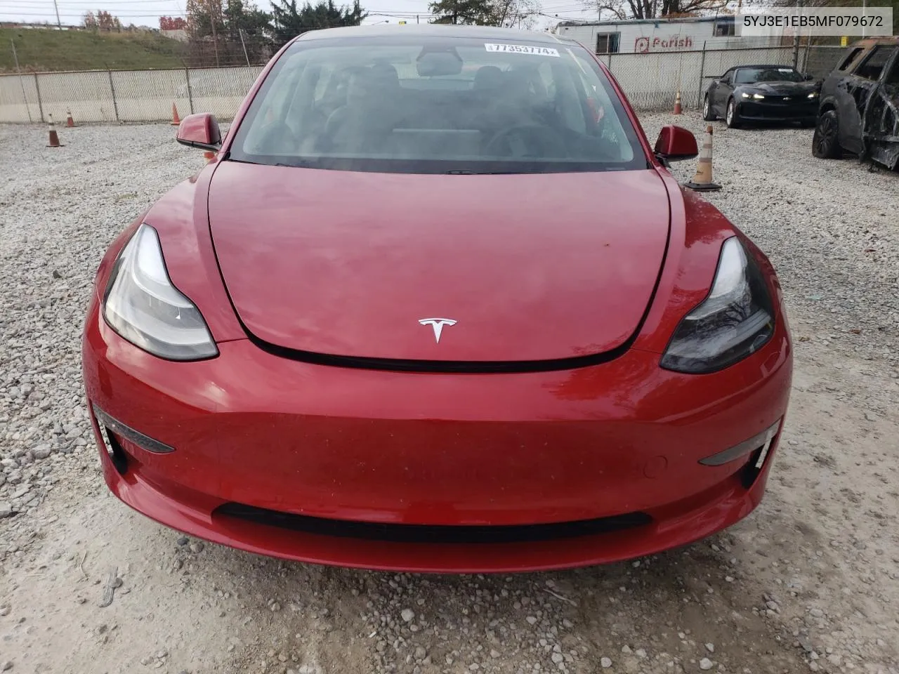 2021 Tesla Model 3 VIN: 5YJ3E1EB5MF079672 Lot: 77353774