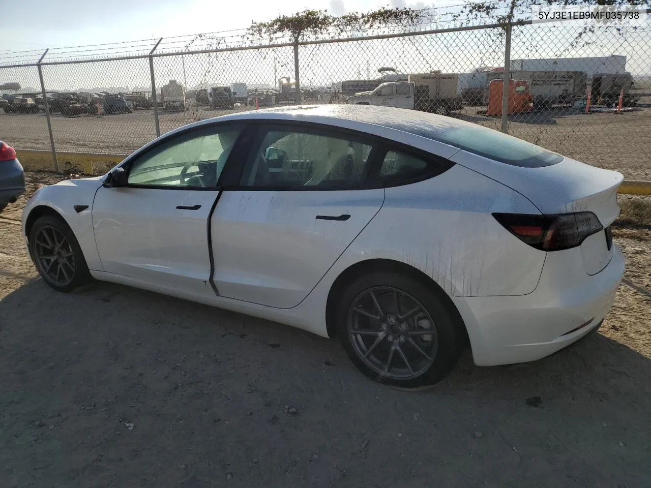 2021 Tesla Model 3 VIN: 5YJ3E1EB9MF035738 Lot: 77568424