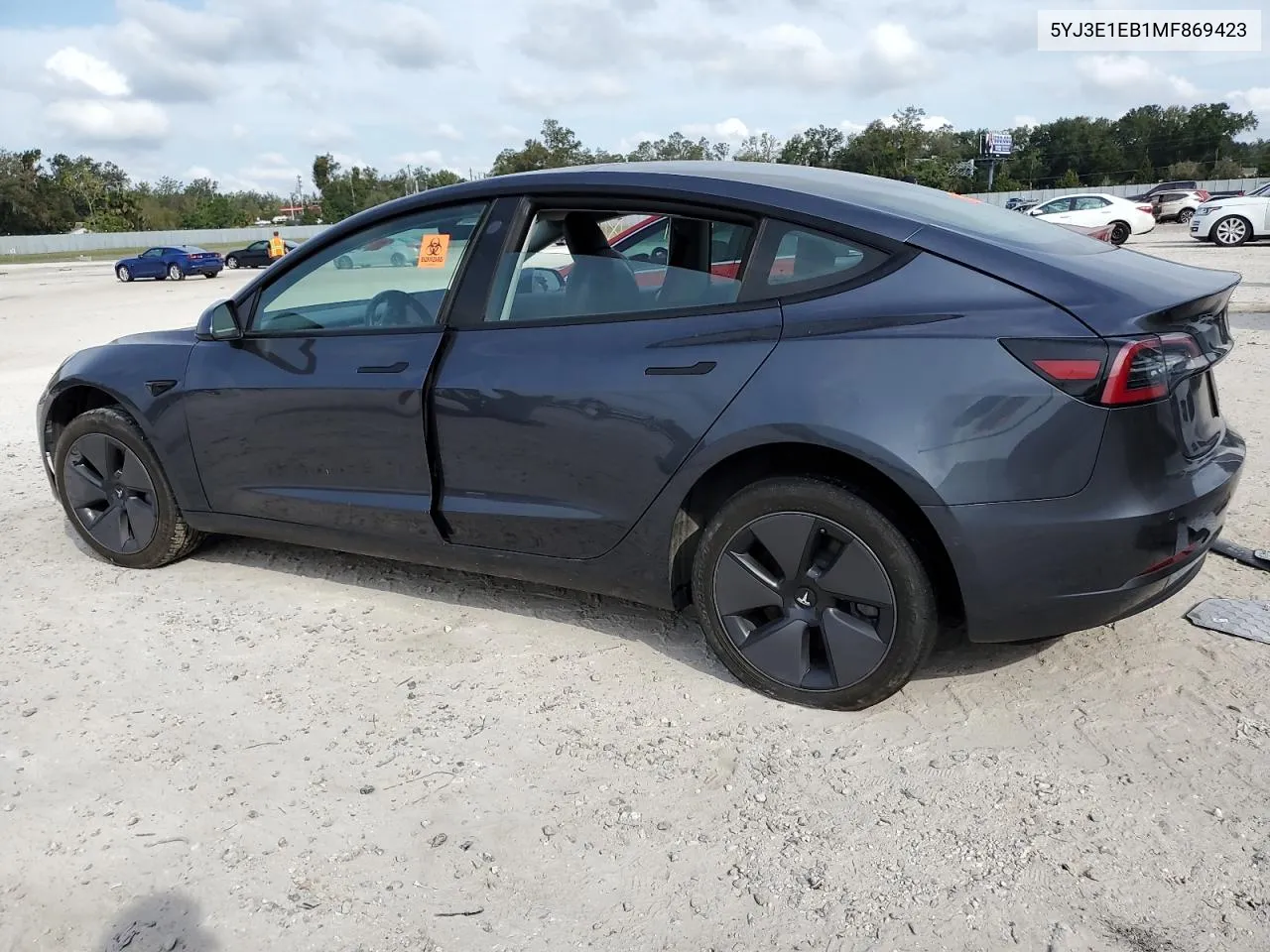 2021 Tesla Model 3 VIN: 5YJ3E1EB1MF869423 Lot: 77579334