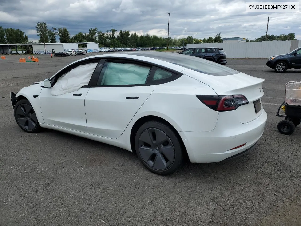 2021 Tesla Model 3 VIN: 5YJ3E1EB8MF927138 Lot: 78424754