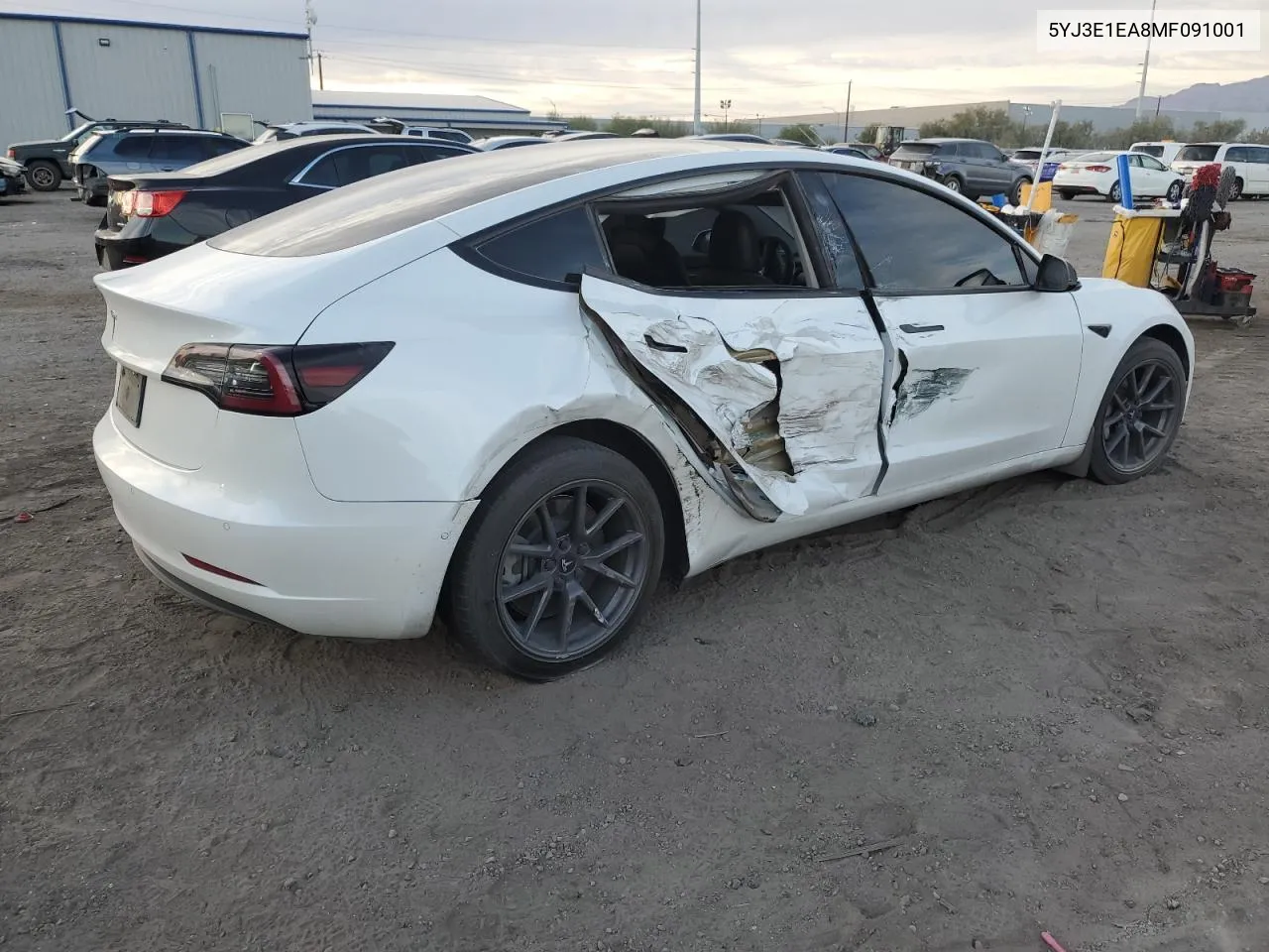 2021 Tesla Model 3 VIN: 5YJ3E1EA8MF091001 Lot: 78549224