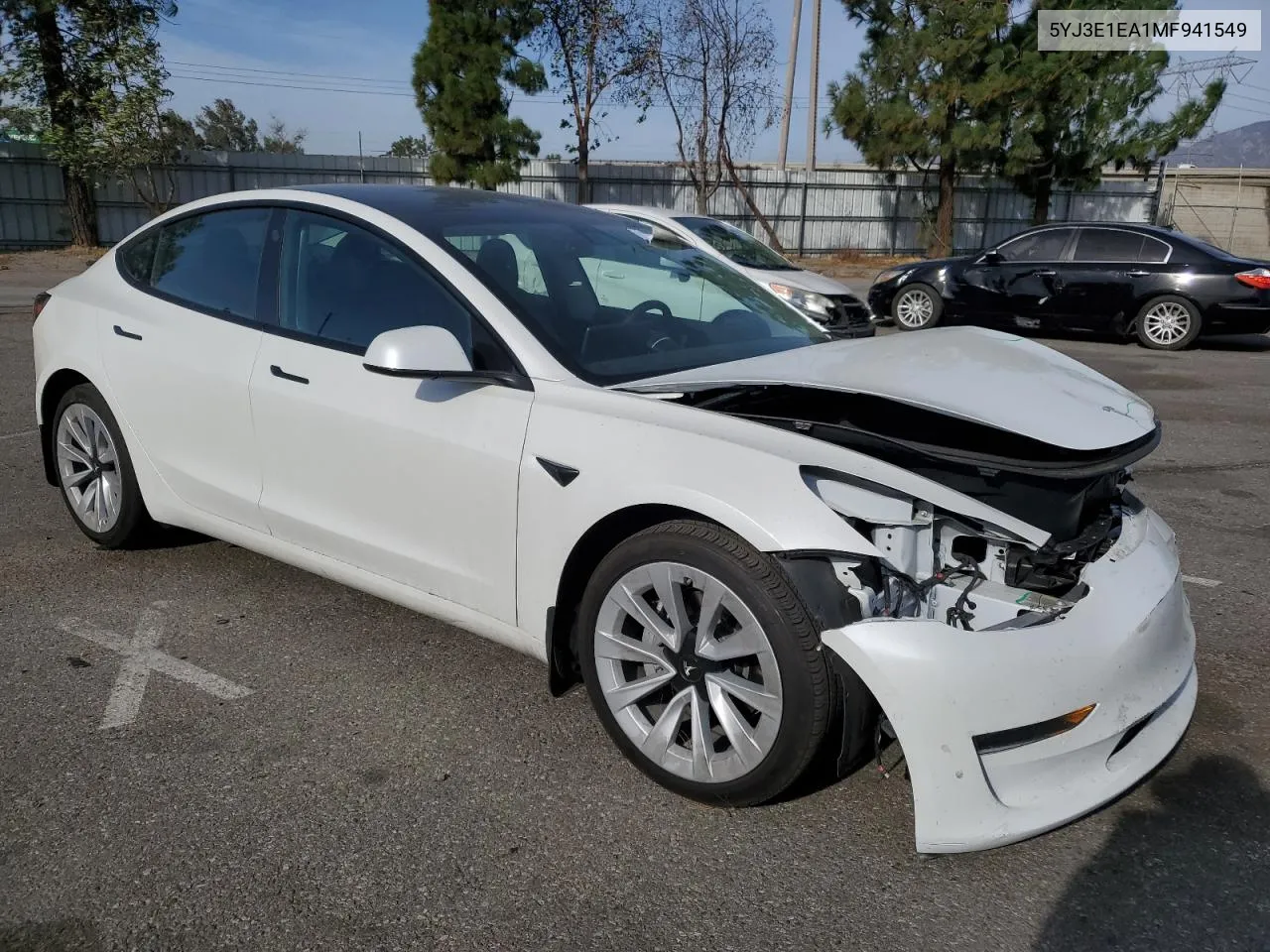 2021 Tesla Model 3 VIN: 5YJ3E1EA1MF941549 Lot: 78940534