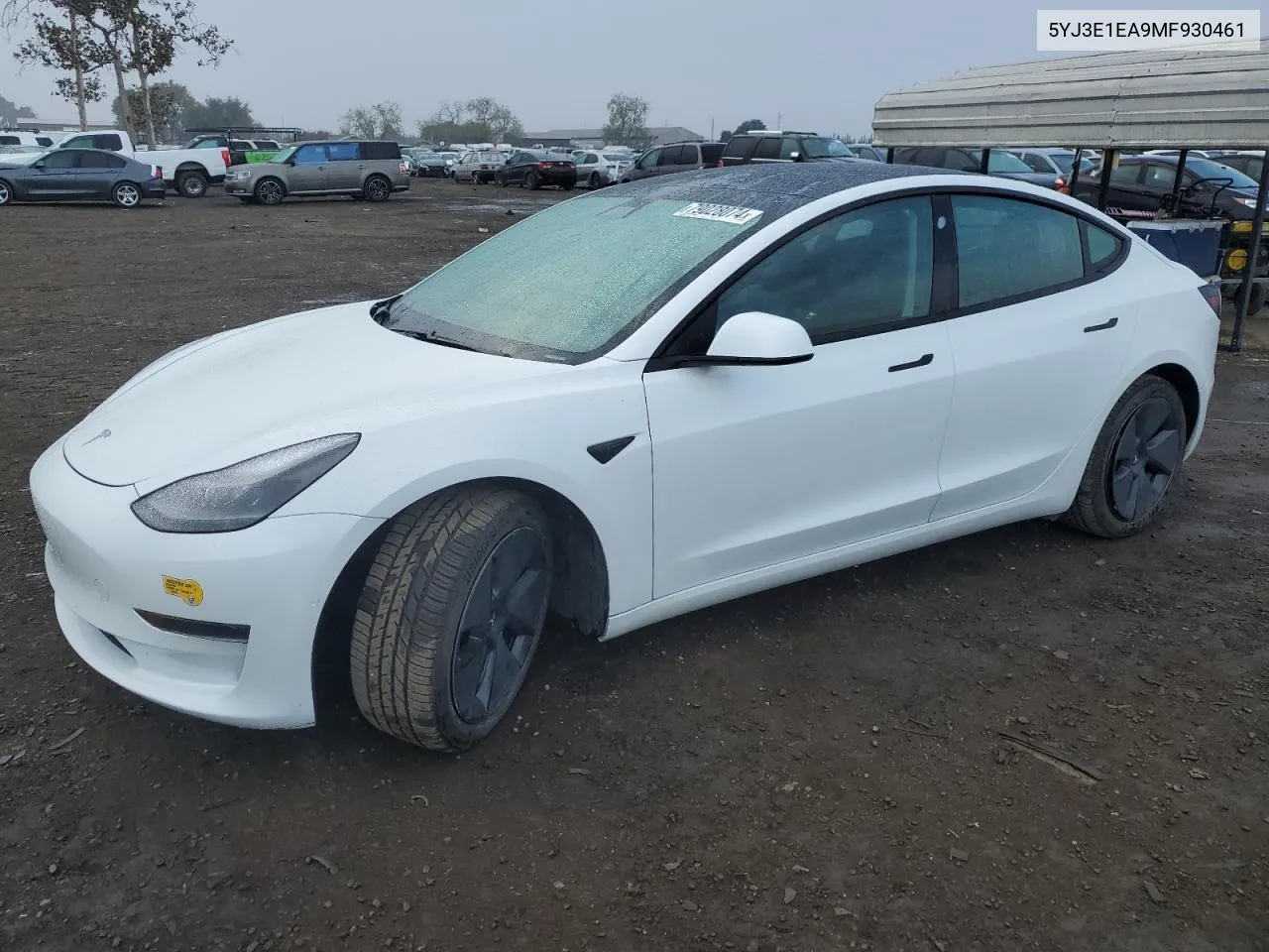 2021 Tesla Model 3 VIN: 5YJ3E1EA9MF930461 Lot: 79028074