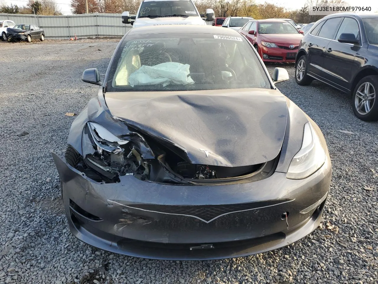 2021 Tesla Model 3 VIN: 5YJ3E1EB0MF979640 Lot: 79096524