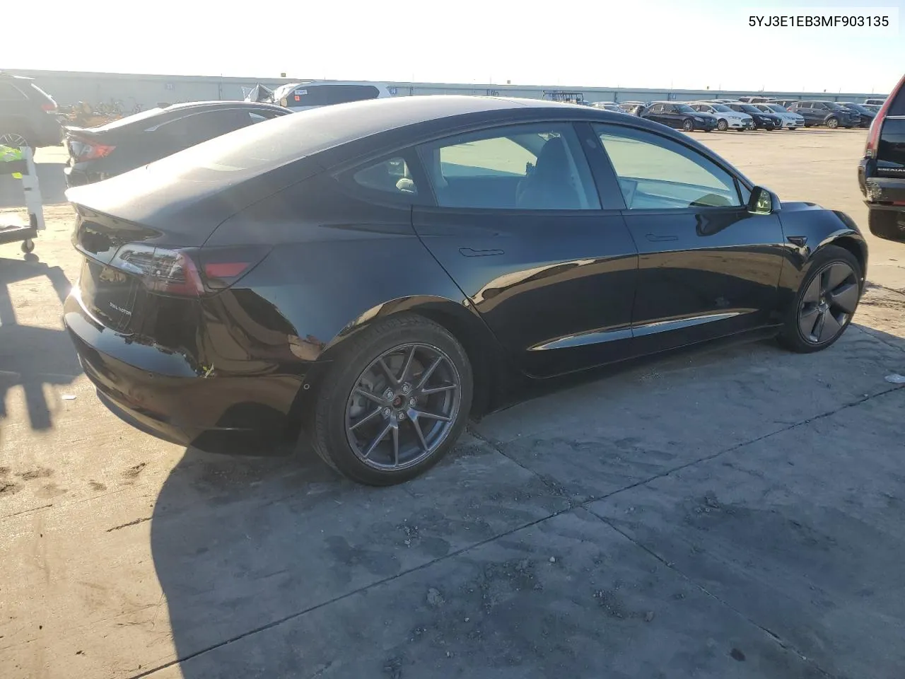 2021 Tesla Model 3 VIN: 5YJ3E1EB3MF903135 Lot: 79144244