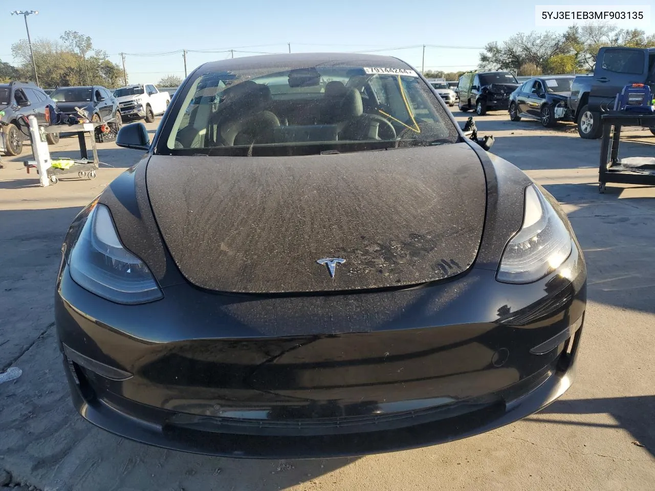 2021 Tesla Model 3 VIN: 5YJ3E1EB3MF903135 Lot: 79144244