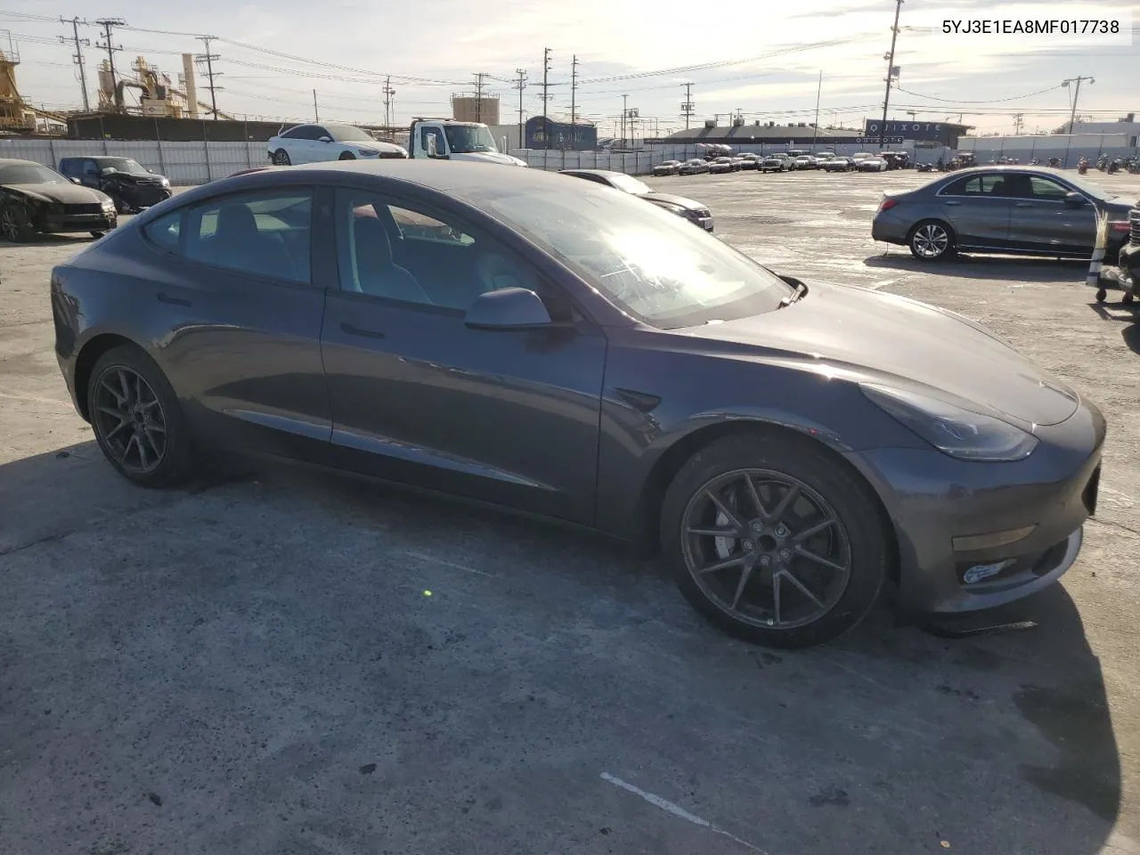 2021 Tesla Model 3 VIN: 5YJ3E1EA8MF017738 Lot: 79703854