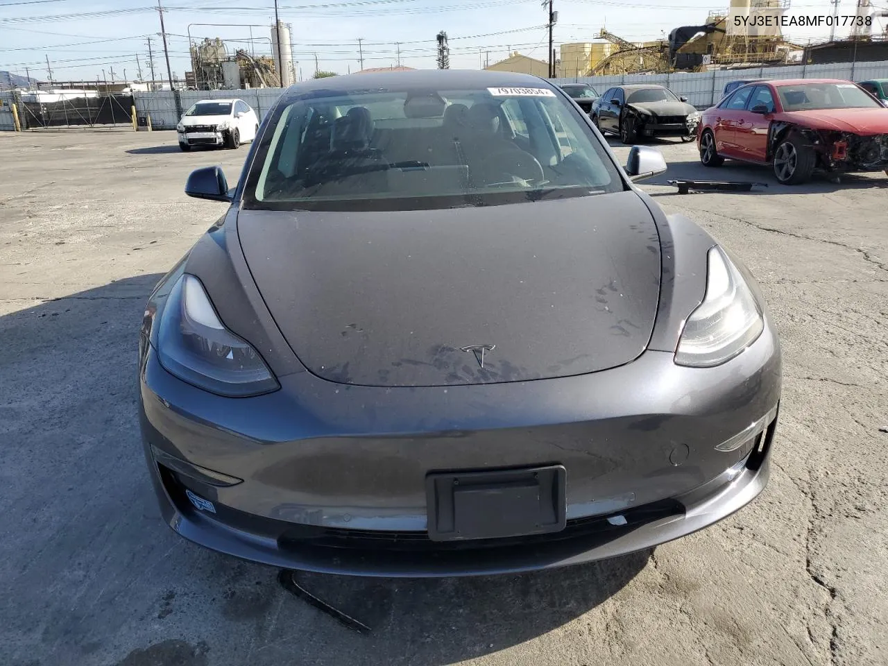 2021 Tesla Model 3 VIN: 5YJ3E1EA8MF017738 Lot: 79703854