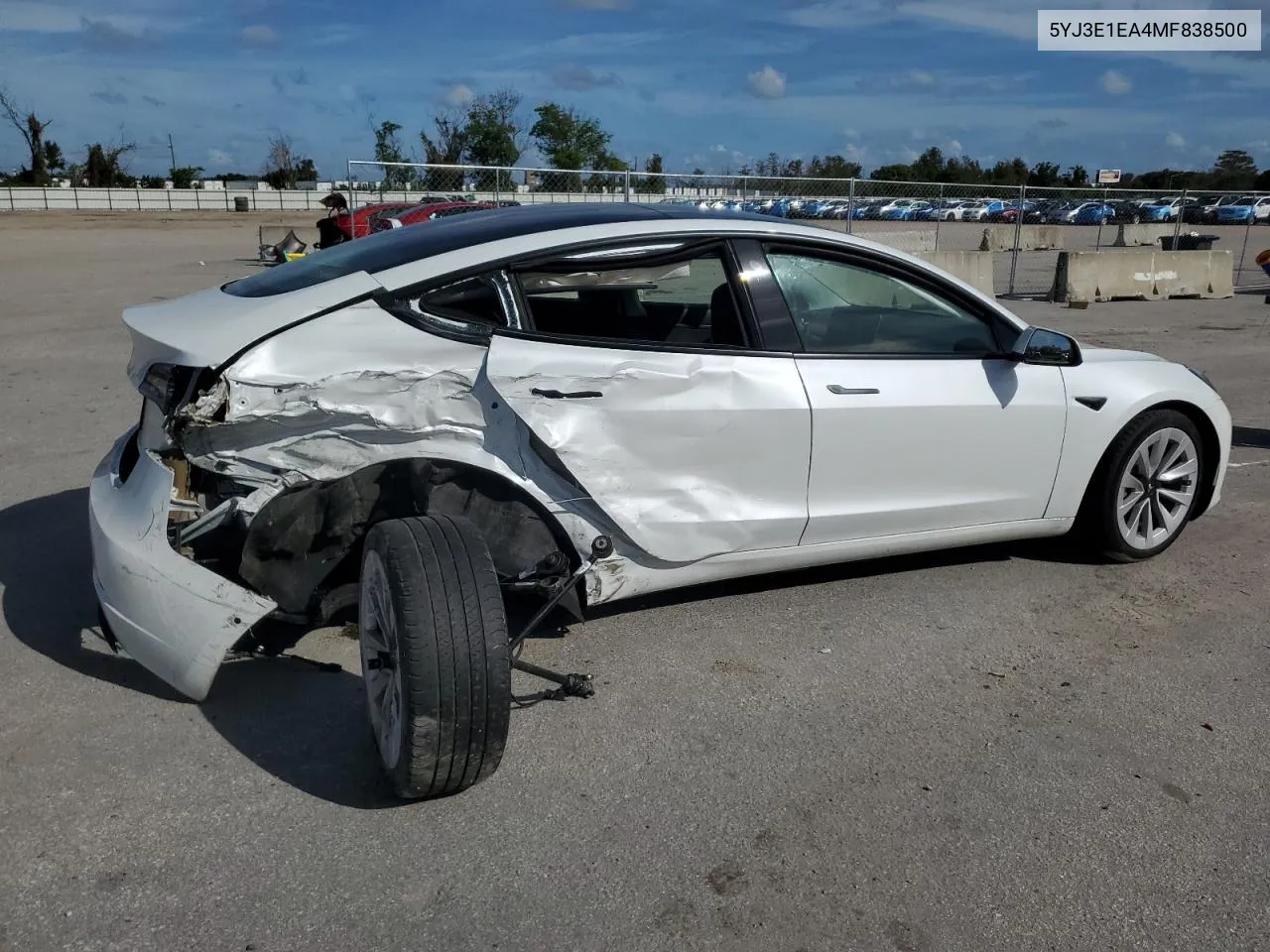 2021 Tesla Model 3 VIN: 5YJ3E1EA4MF838500 Lot: 80030494