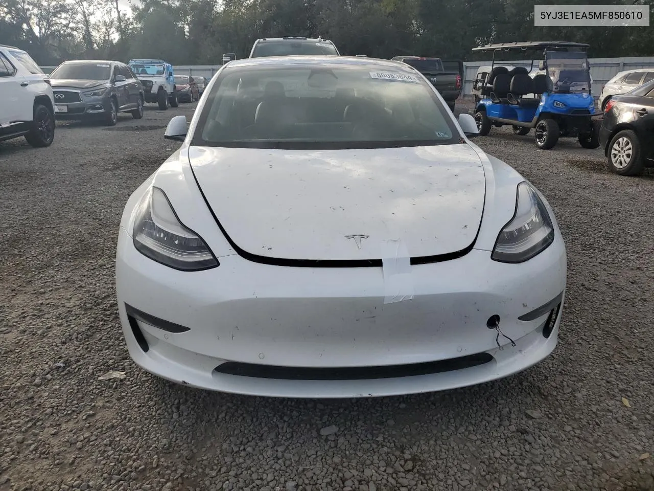 2021 Tesla Model 3 VIN: 5YJ3E1EA5MF850610 Lot: 80083644