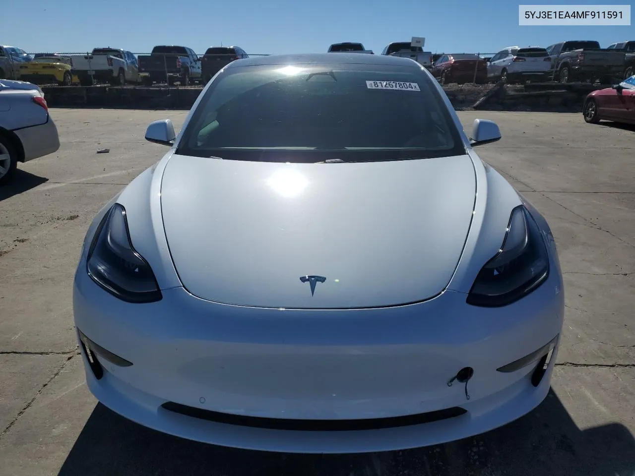 2021 Tesla Model 3 VIN: 5YJ3E1EA4MF911591 Lot: 81267804