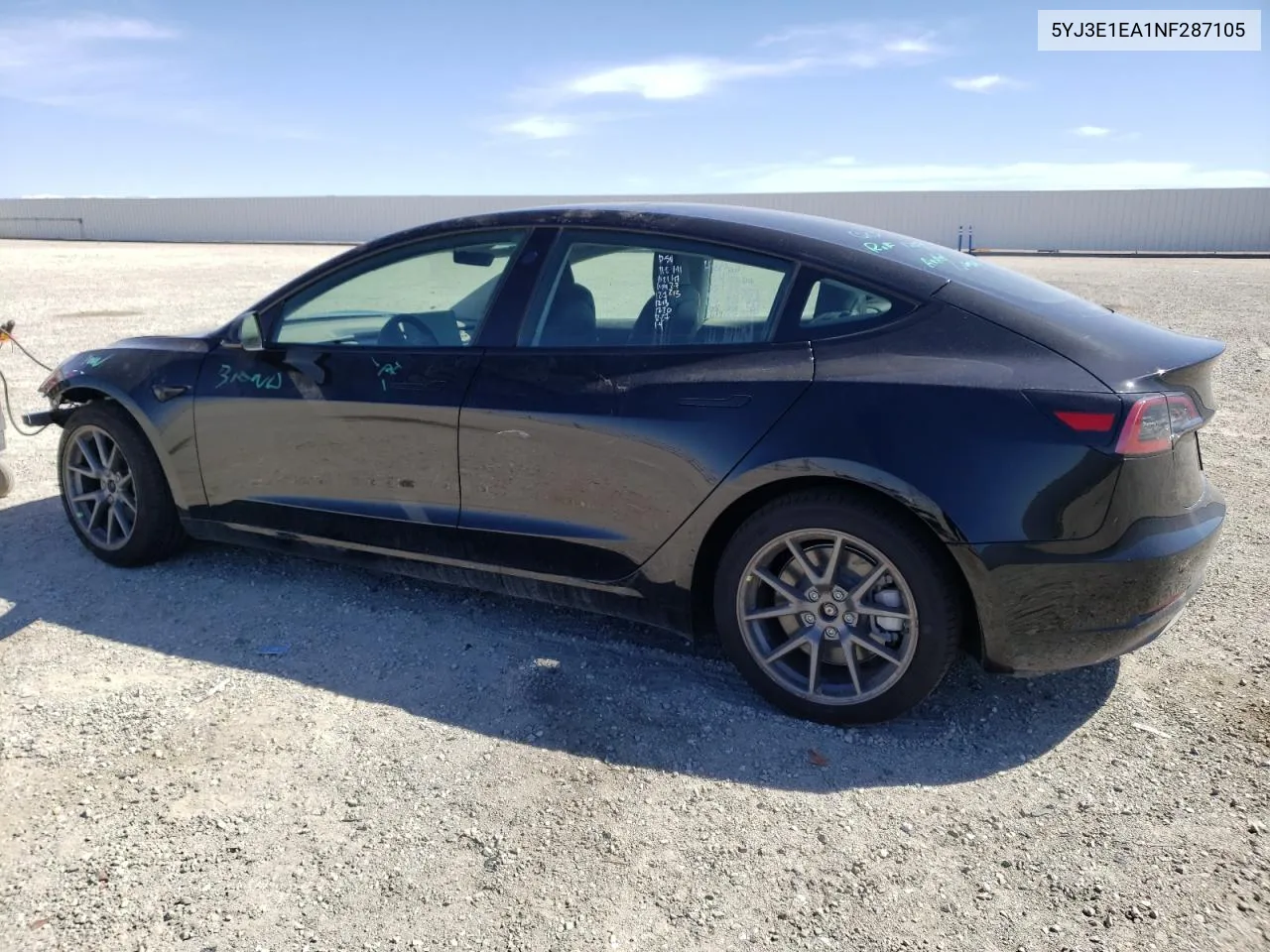 2022 Tesla Model 3 VIN: 5YJ3E1EA1NF287105 Lot: 47691873