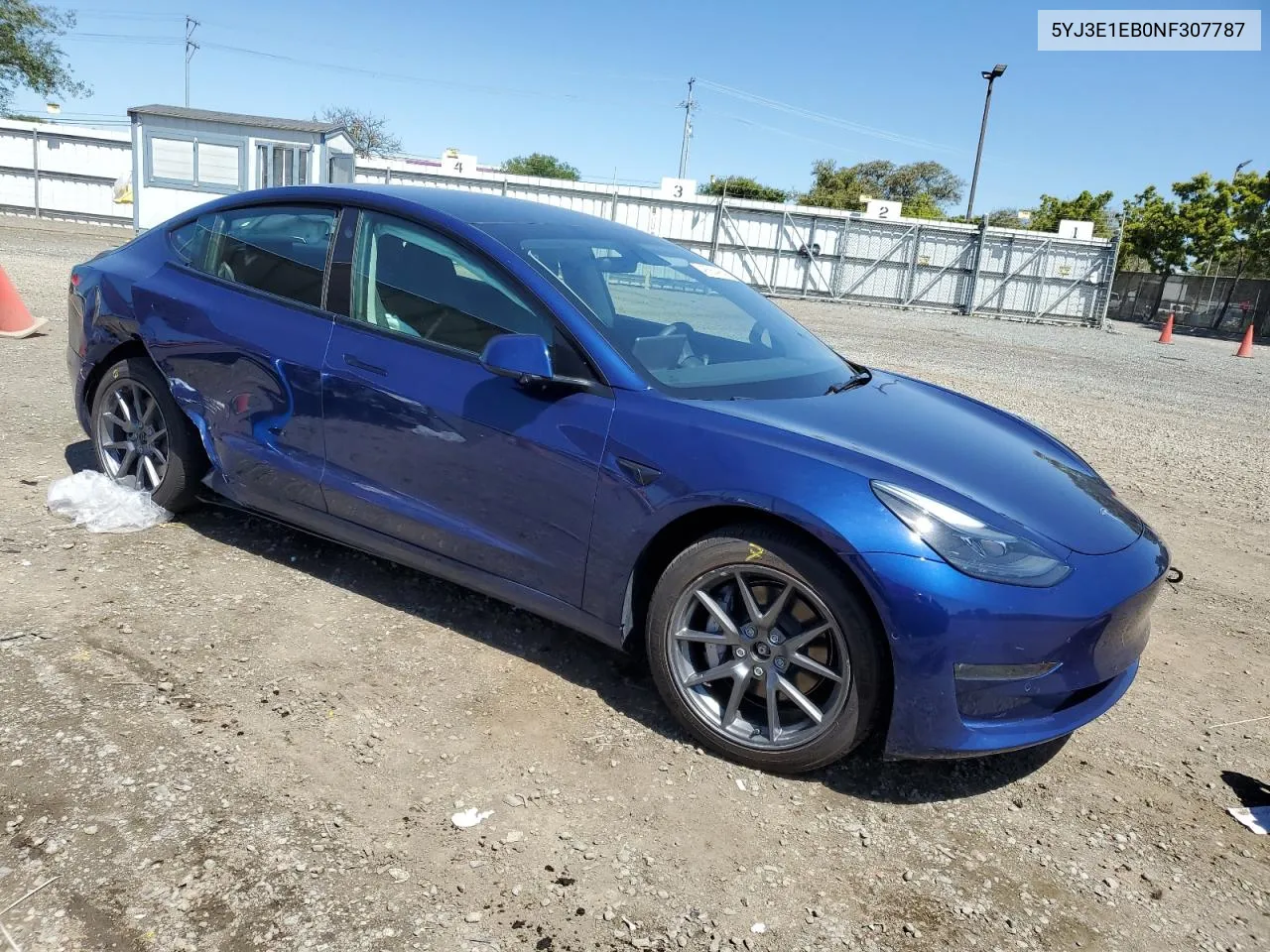 5YJ3E1EB0NF307787 2022 Tesla Model 3