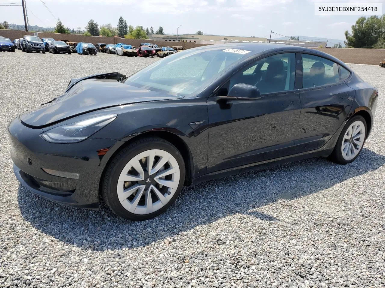 2022 Tesla Model 3 VIN: 5YJ3E1EBXNF254418 Lot: 52185524