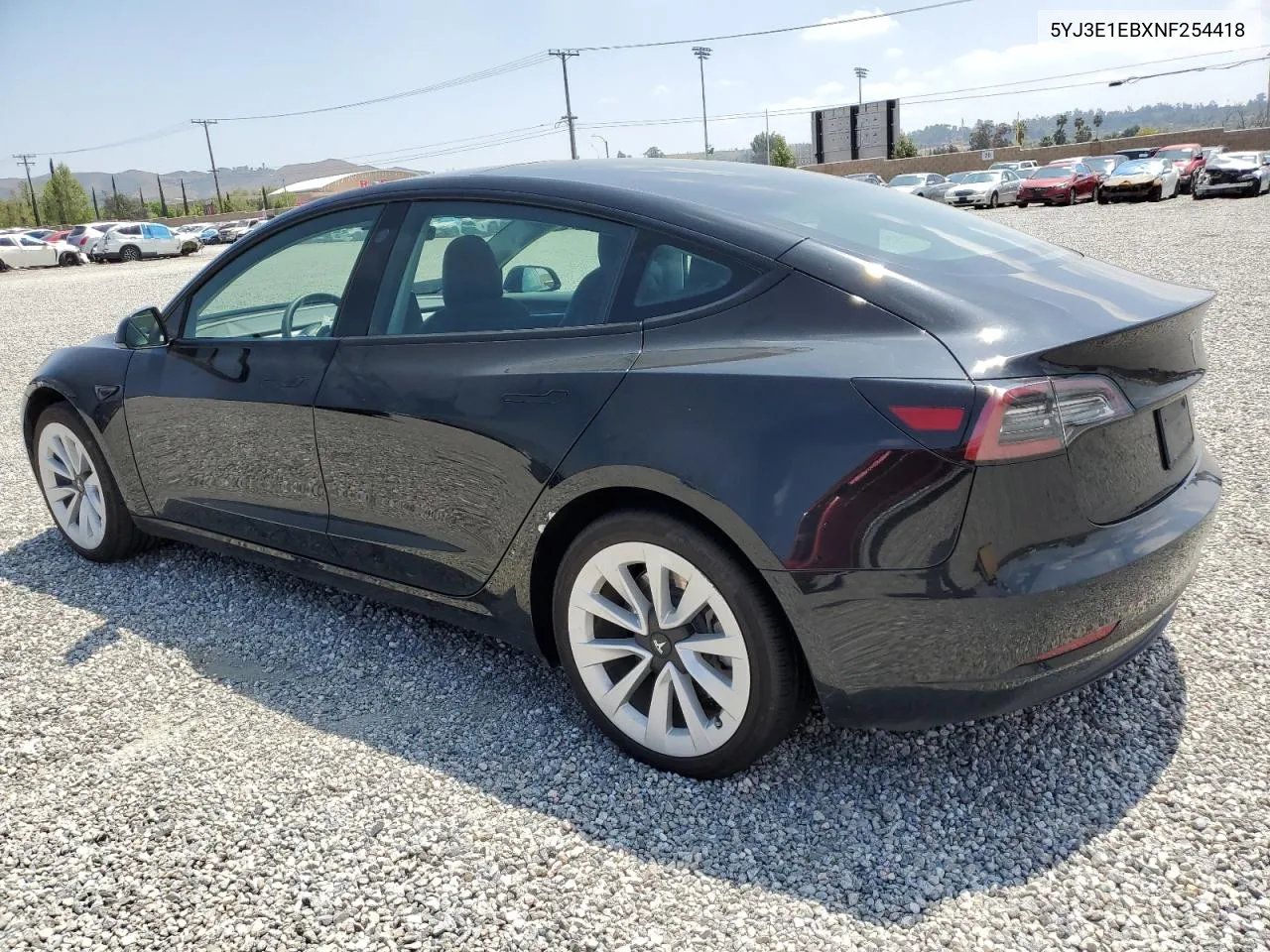 2022 Tesla Model 3 VIN: 5YJ3E1EBXNF254418 Lot: 52185524