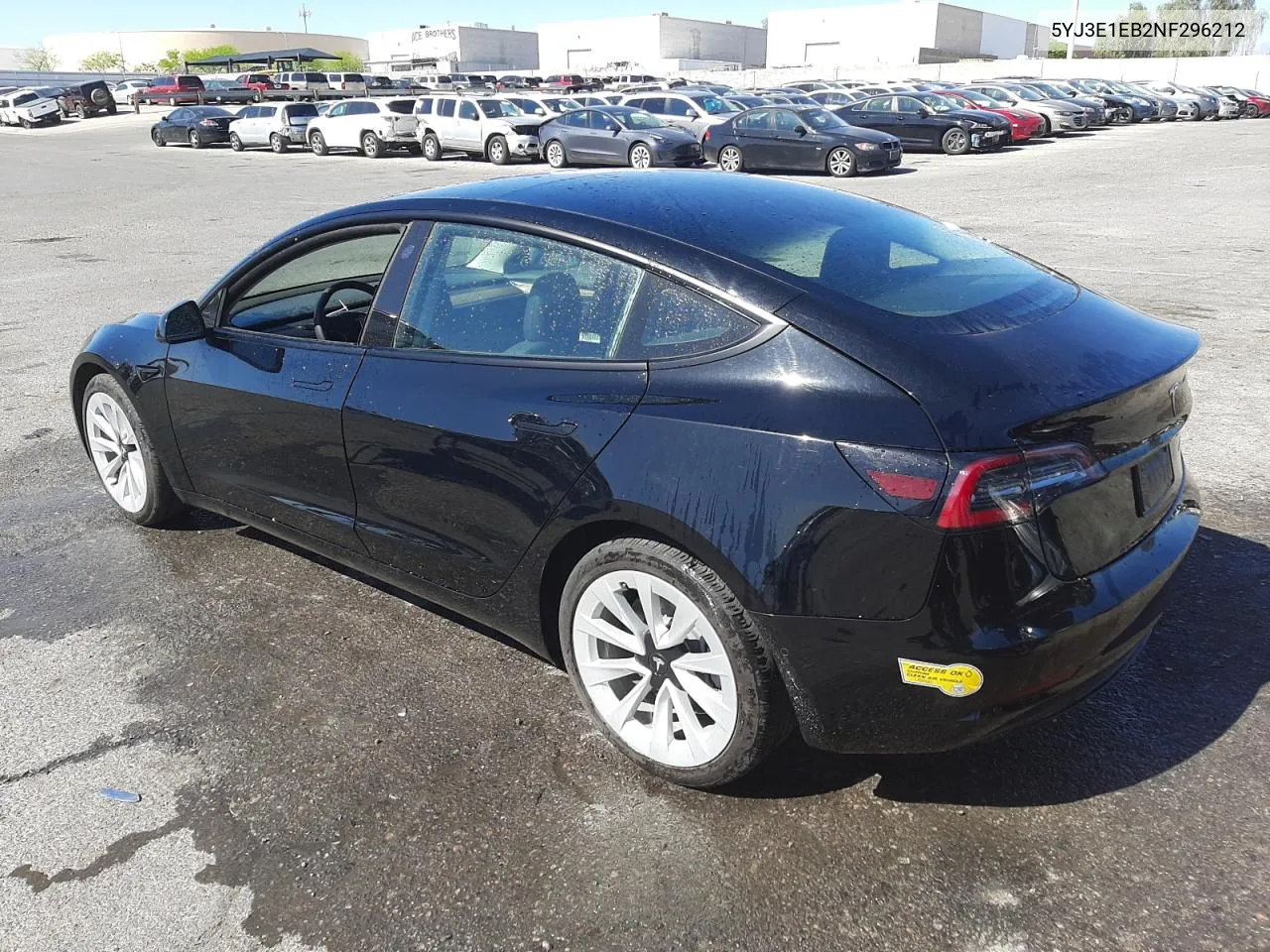 2022 Tesla Model 3 VIN: 5YJ3E1EB2NF296212 Lot: 52188664