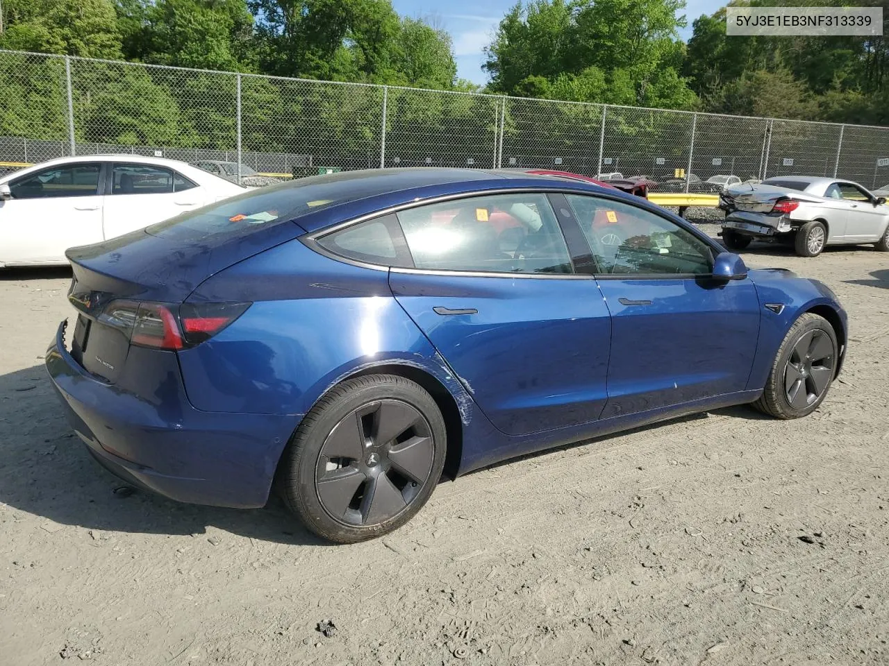 5YJ3E1EB3NF313339 2022 Tesla Model 3