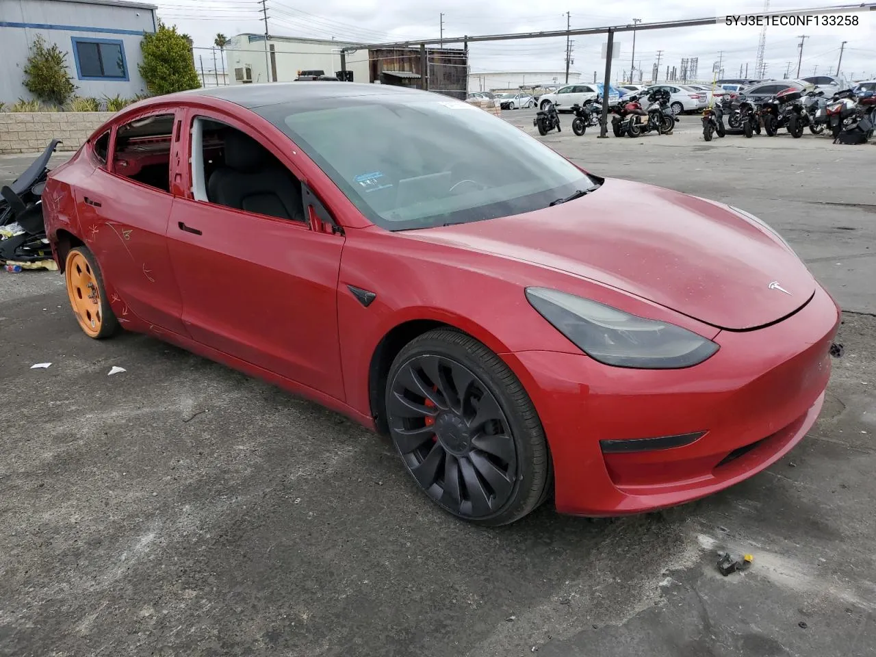 5YJ3E1EC0NF133258 2022 Tesla Model 3