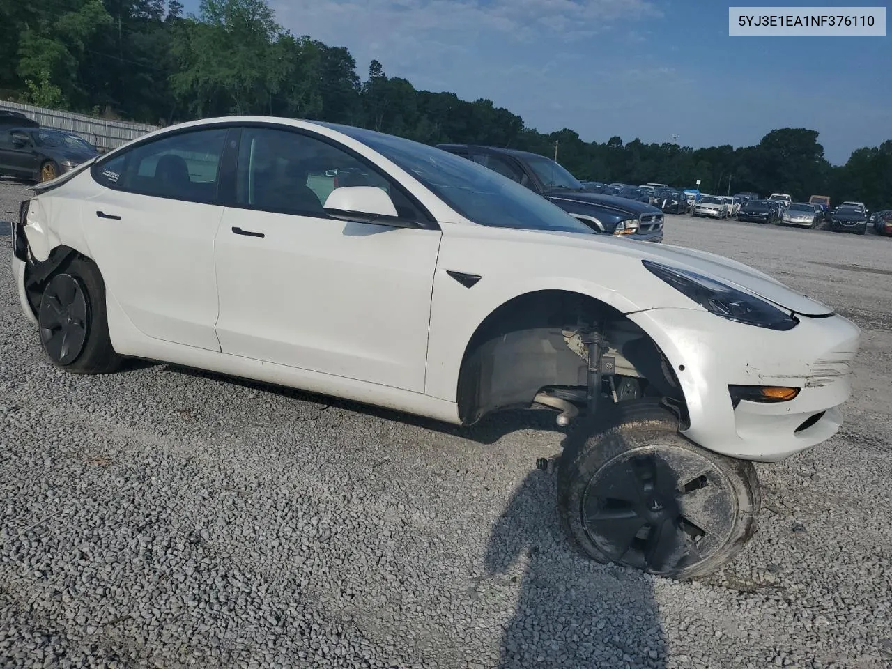 5YJ3E1EA1NF376110 2022 Tesla Model 3