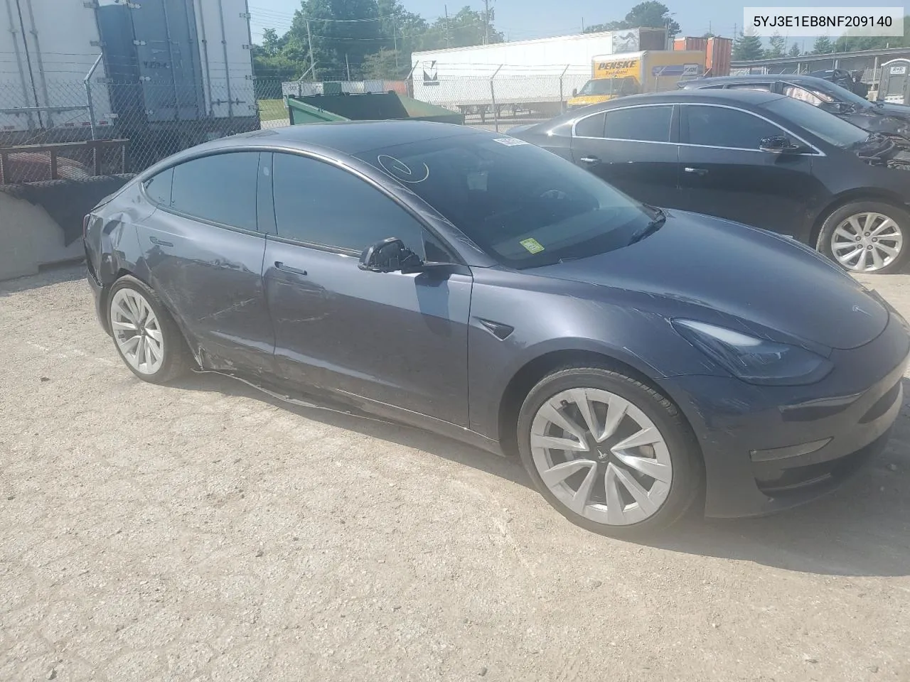 2022 Tesla Model 3 VIN: 5YJ3E1EB8NF209140 Lot: 55851514